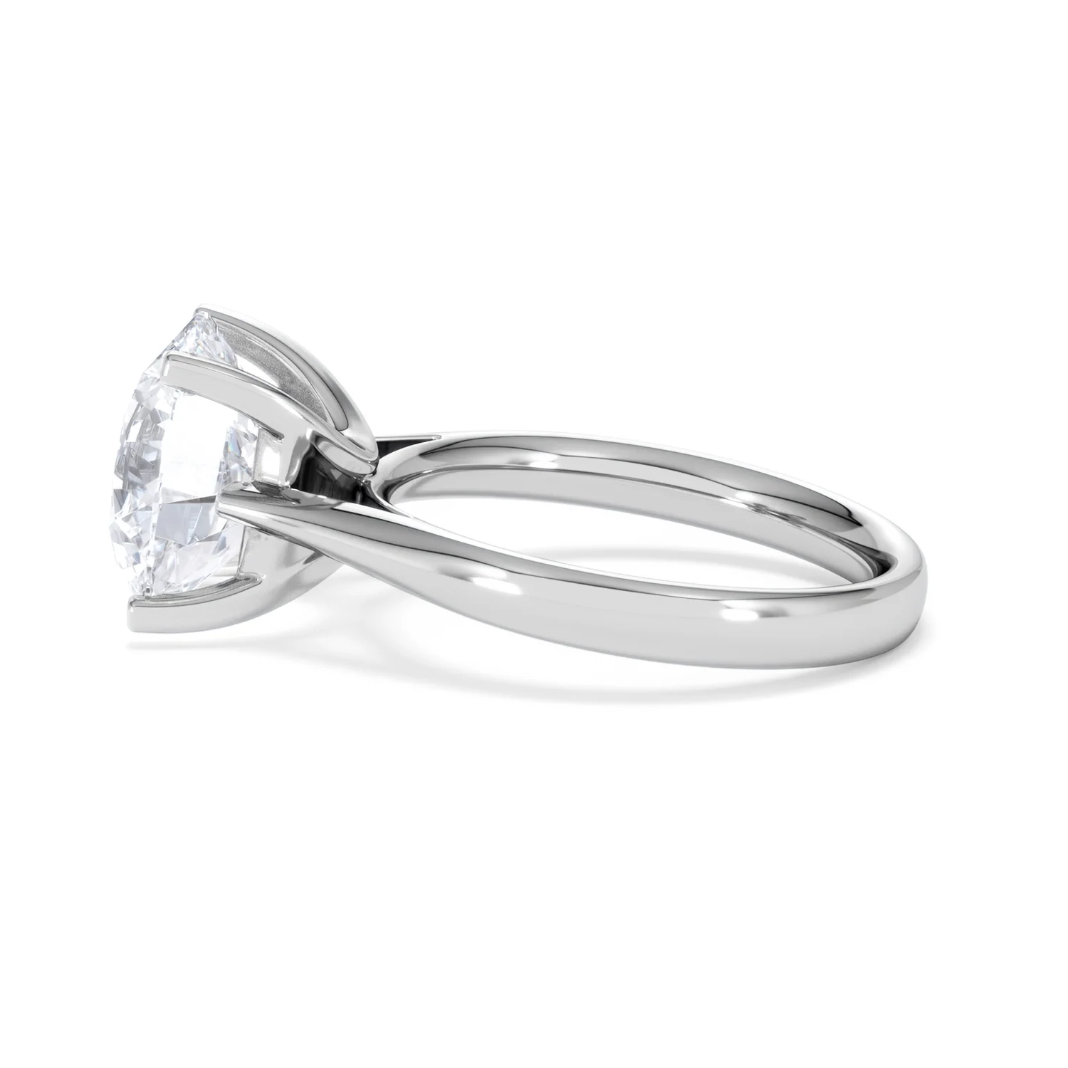 Grace 5.00ct Lab Diamond Round Cut Engagement Ring in Platinum G/VS1 - Image 67