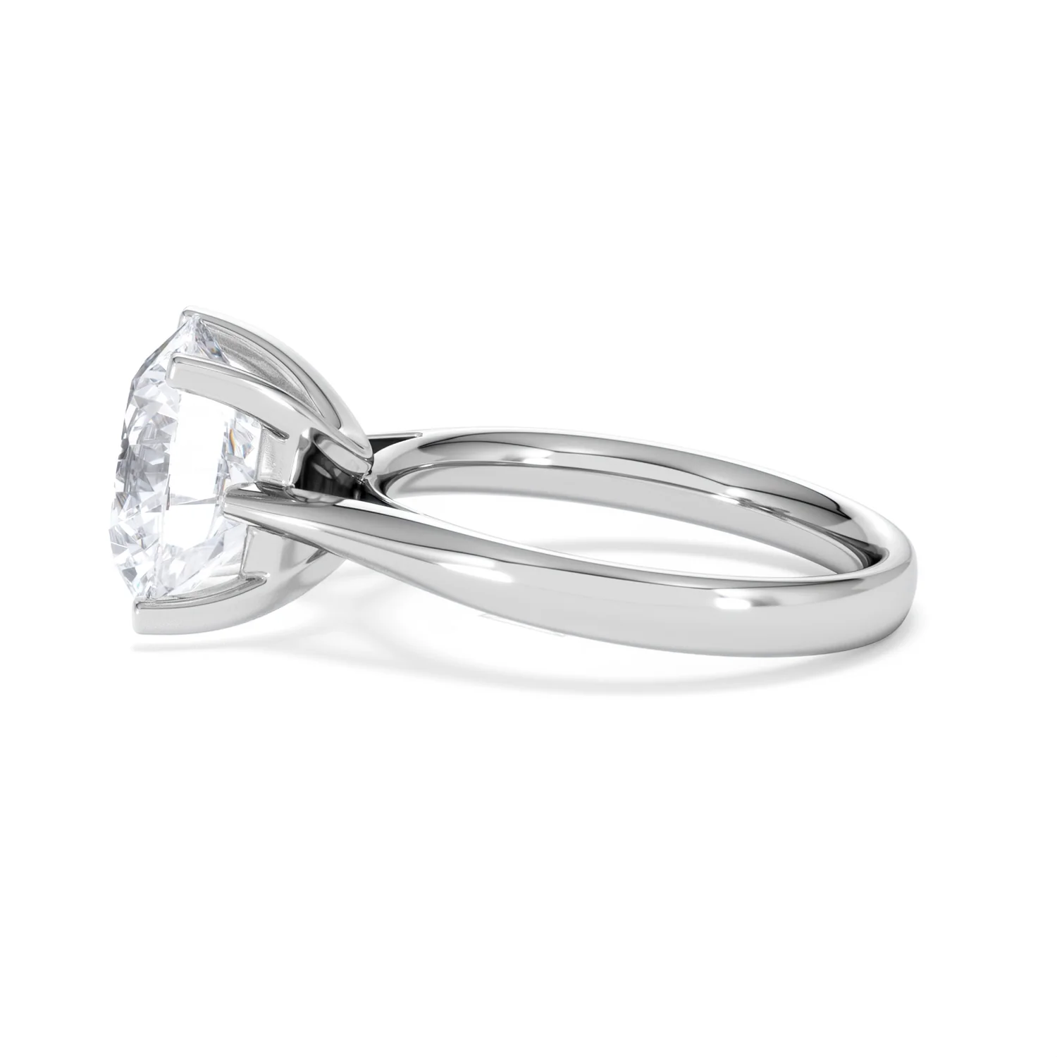 Grace 5.00ct Lab Diamond Round Cut Engagement Ring in Platinum G/VS1 - Image 68