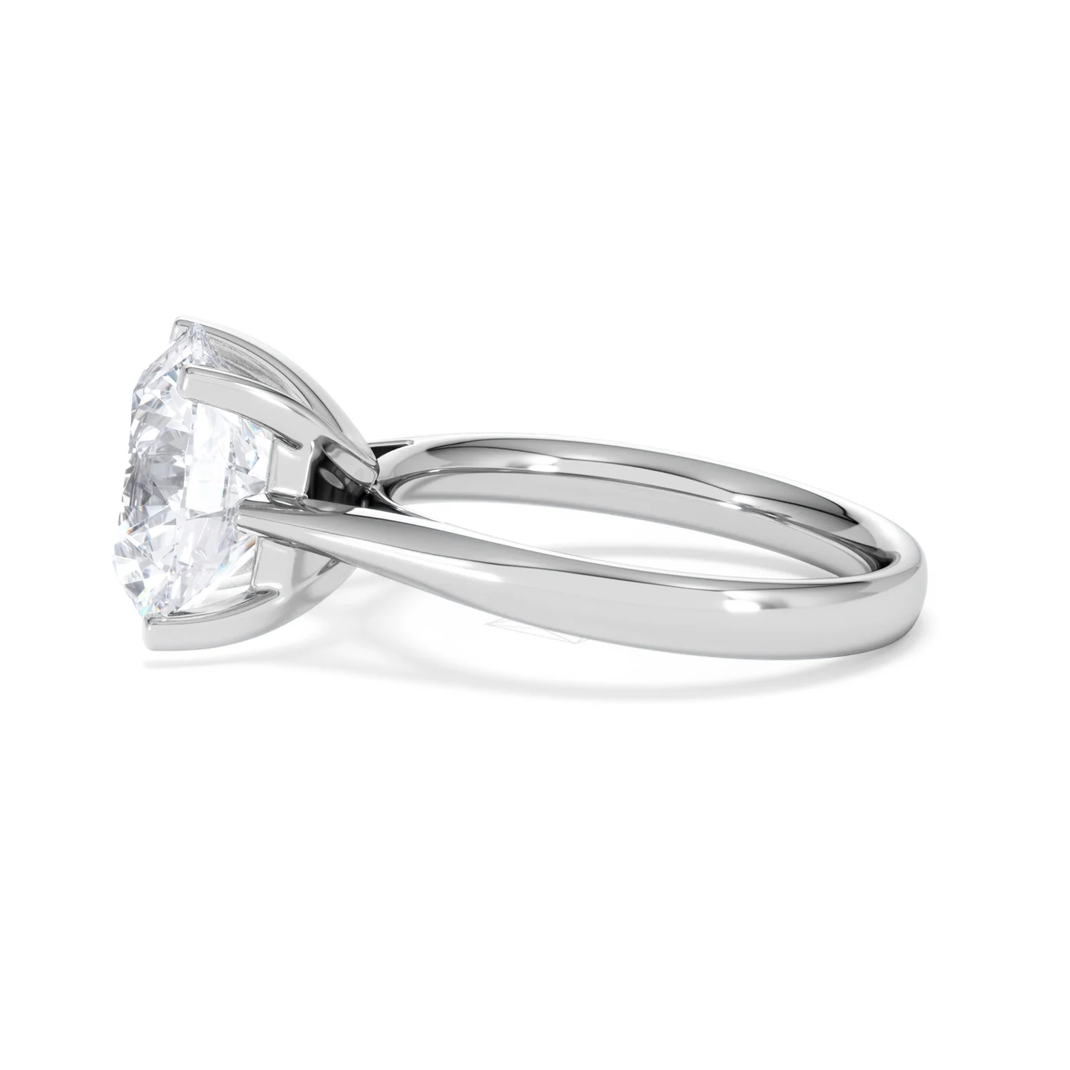 Grace 5.00ct Lab Diamond Round Cut Engagement Ring in Platinum G/VS1 - Image 69