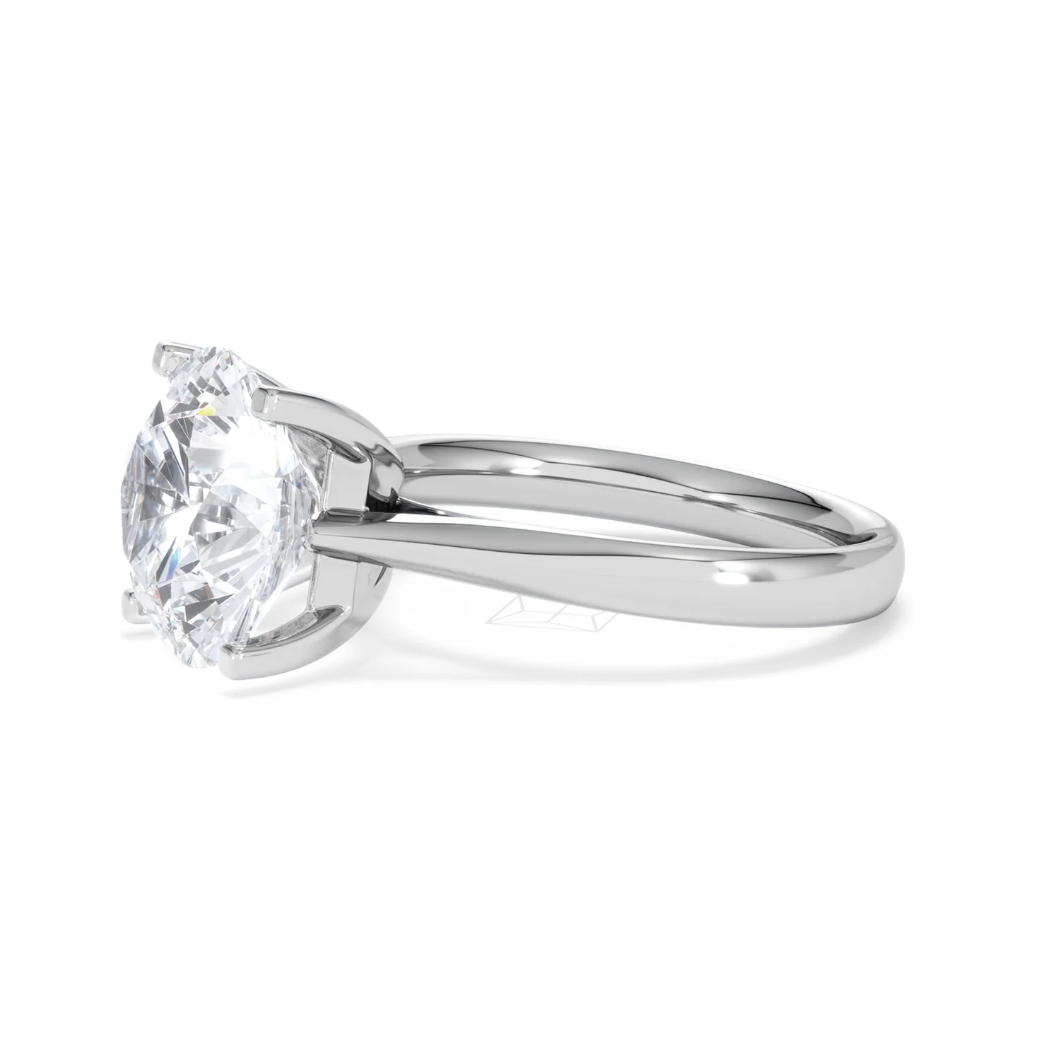 Grace 5.00ct Lab Diamond Round Cut Engagement Ring in Platinum G/VS1 - Image 74