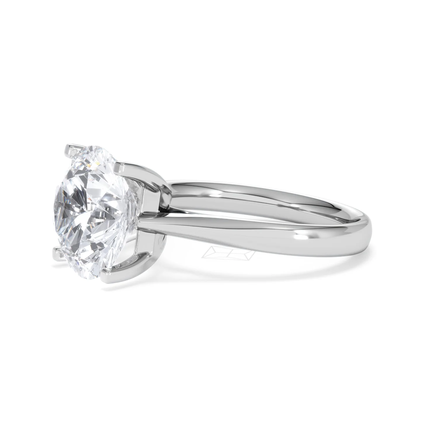 Grace 5.00ct Lab Diamond Round Cut Engagement Ring in Platinum G/VS1 - Image 75