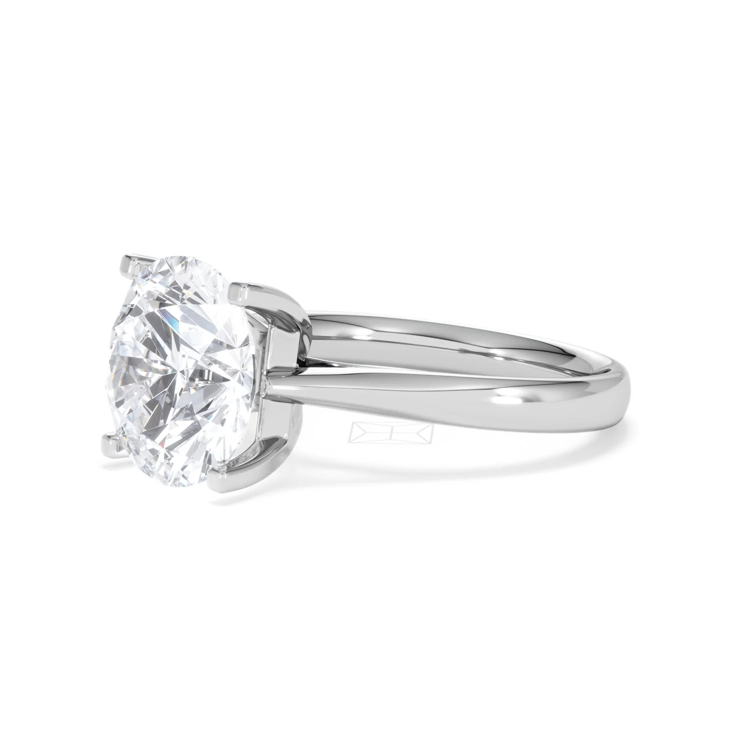 Grace 5.00ct Lab Diamond Round Cut Engagement Ring in Platinum G/VS1 - Image 77