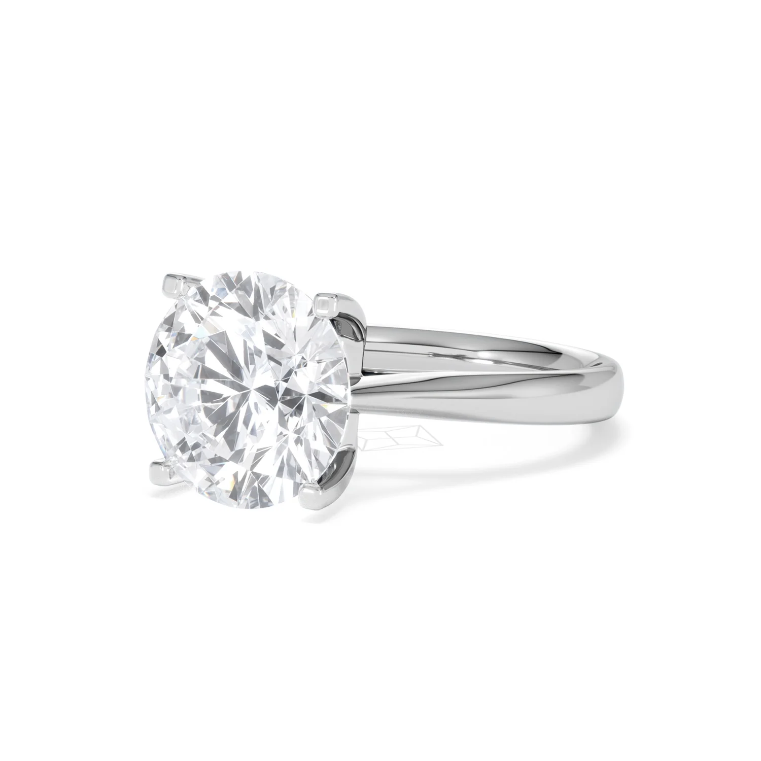 Grace 5.00ct Lab Diamond Round Cut Engagement Ring in Platinum G/VS1 - Image 81