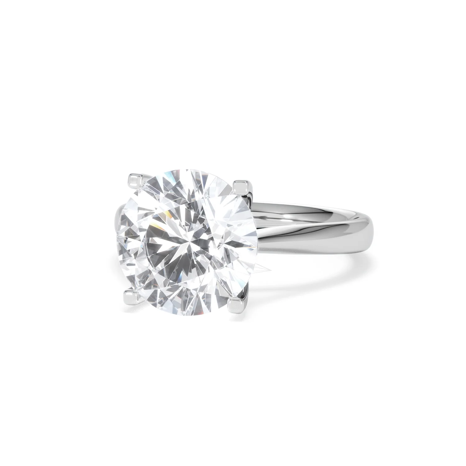 Grace 5.00ct Lab Diamond Round Cut Engagement Ring in Platinum G/VS1 - Image 84