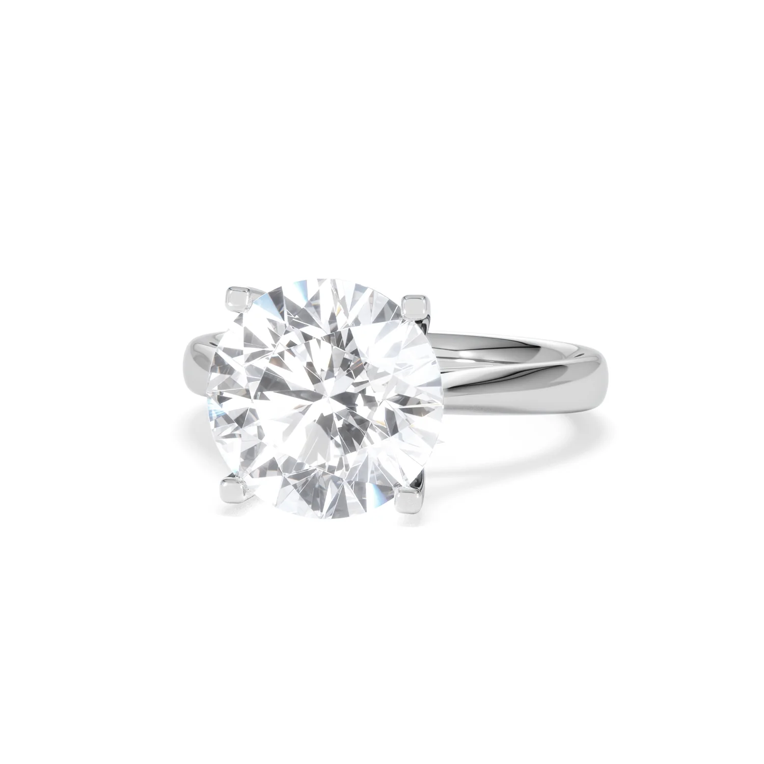 Grace 5.00ct Lab Diamond Round Cut Engagement Ring in Platinum G/VS1 - Image 85