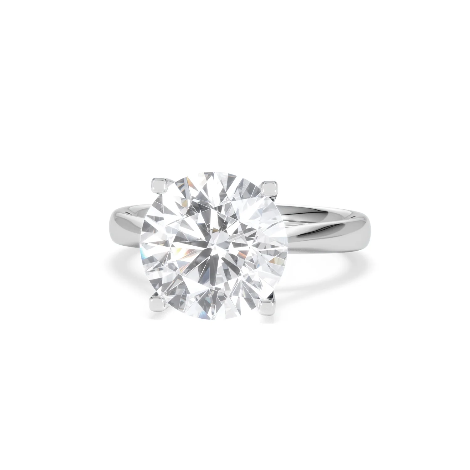 Grace 5.00ct Lab Diamond Round Cut Engagement Ring in Platinum G/VS1 - Image 86