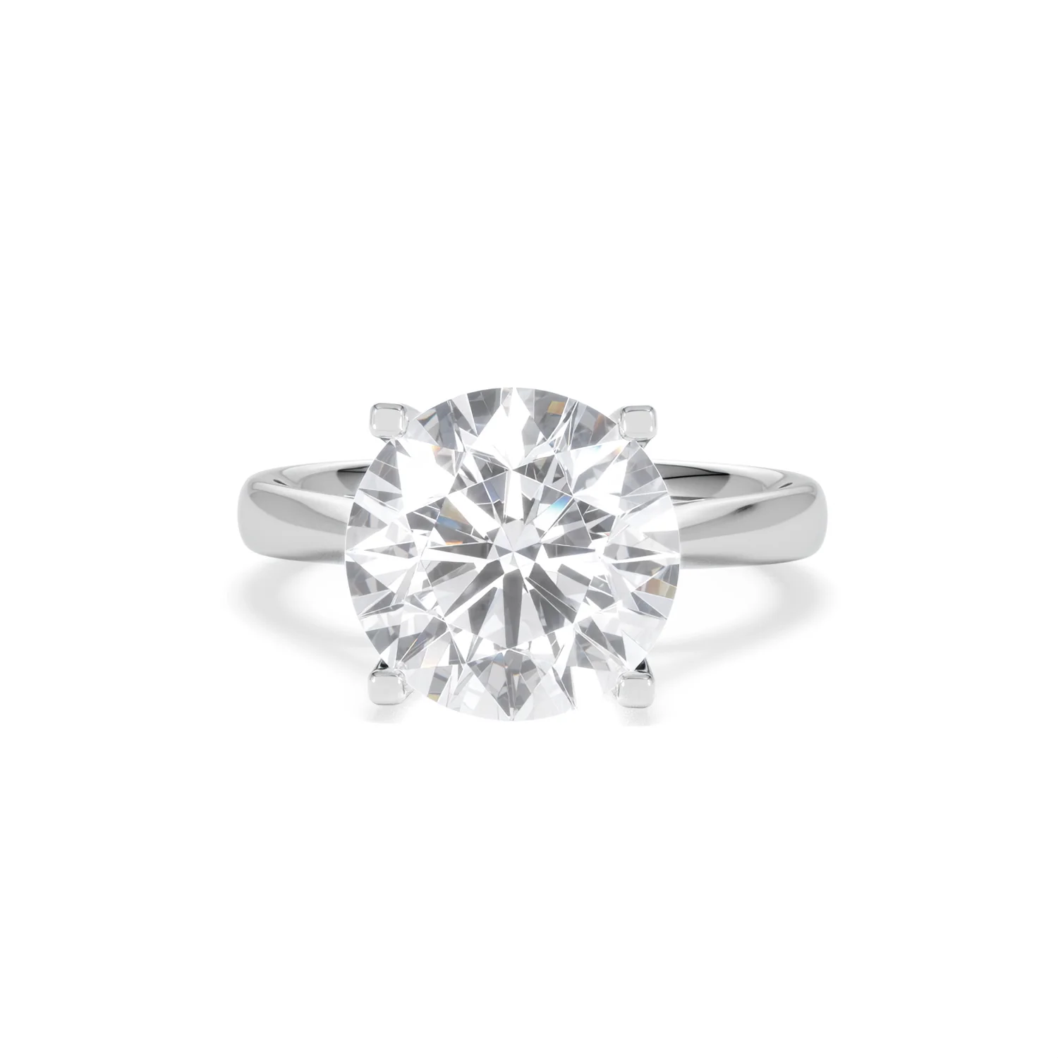 Grace 5.00ct Lab Diamond Round Cut Engagement Ring in Platinum G/VS1 - Image 87