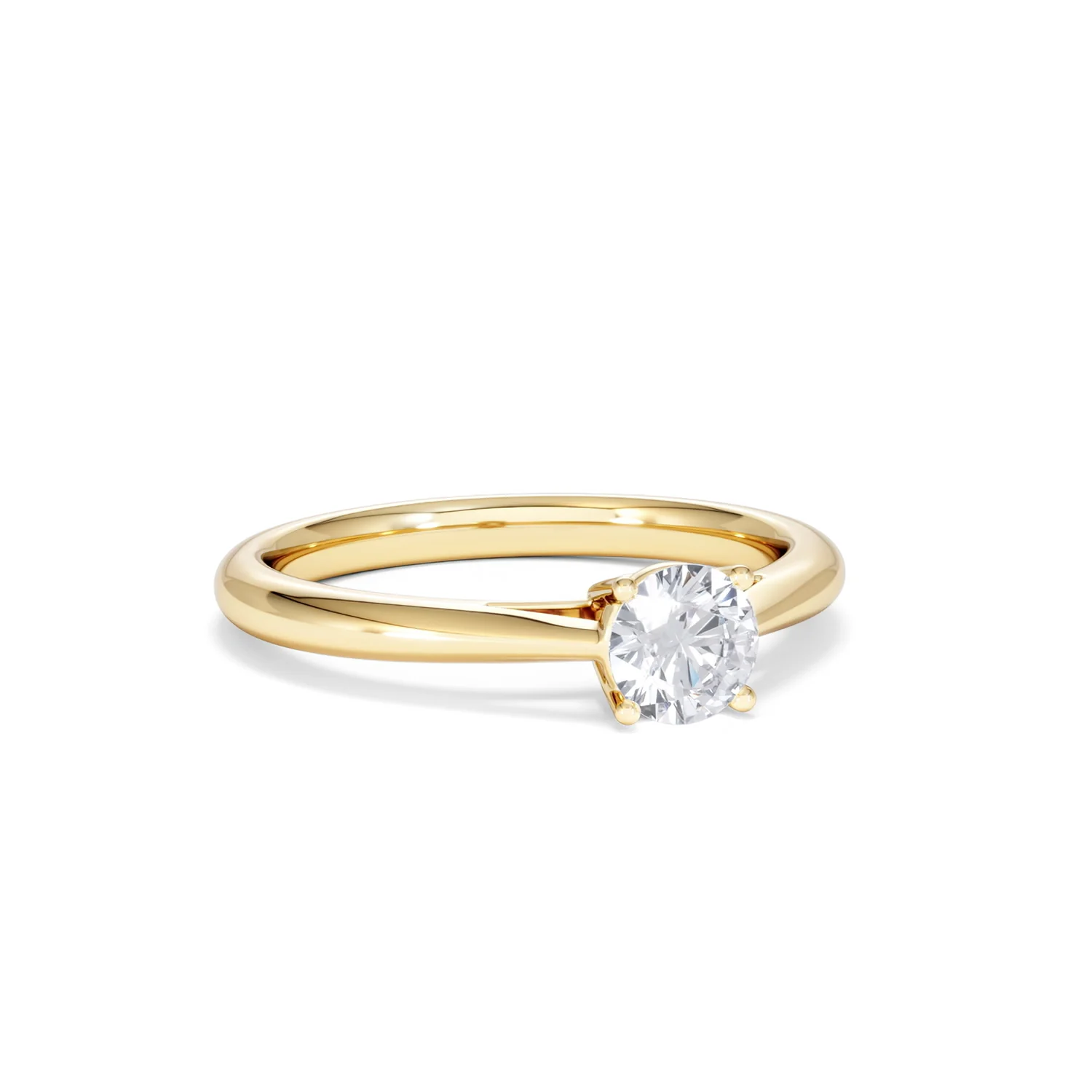 Half Carat Diamond Engagement Ring Elysia Lab F/VS1 18K Gold - Image 13