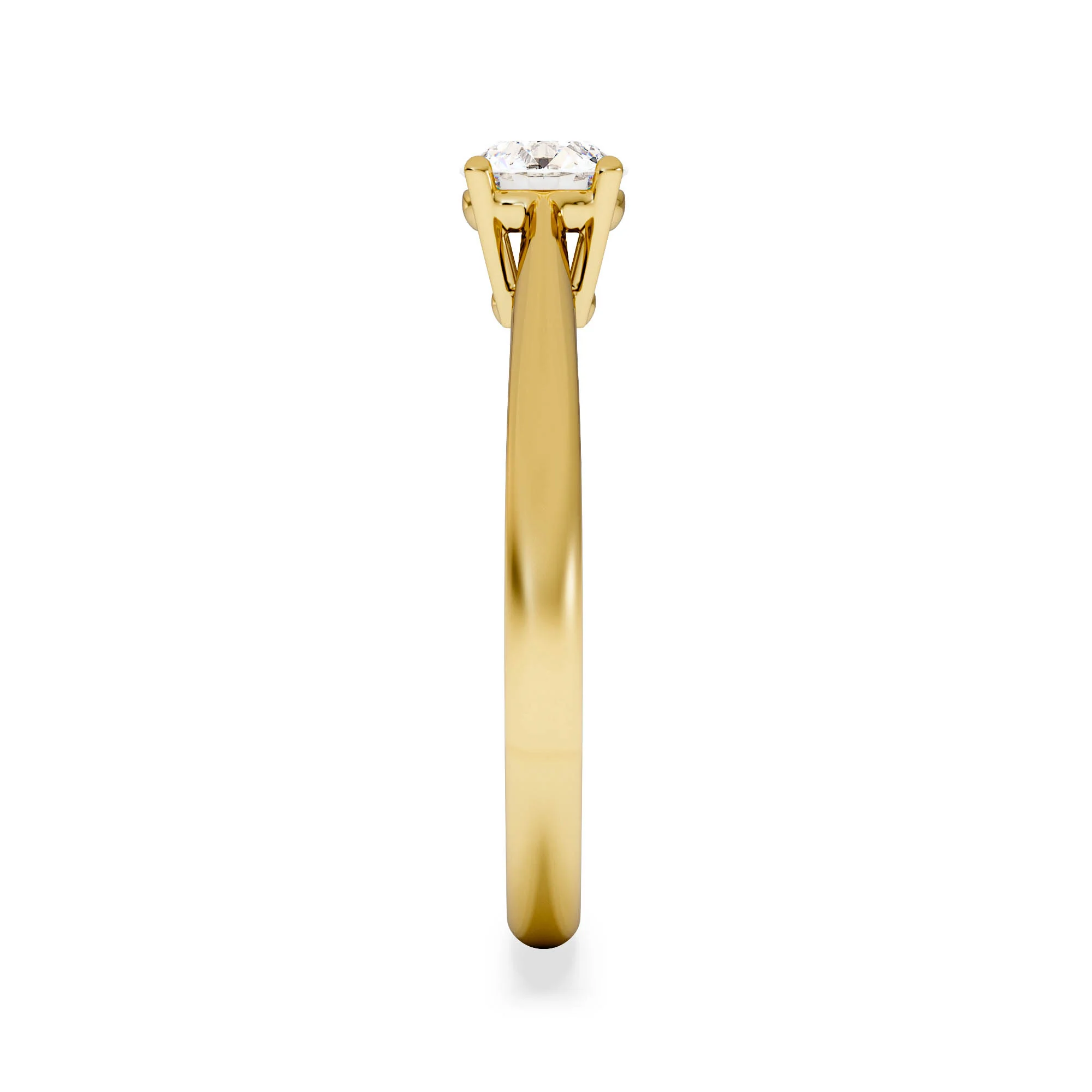 Half Carat Diamond Engagement Ring Elysia Lab F/VS1 18K Gold - Image 5