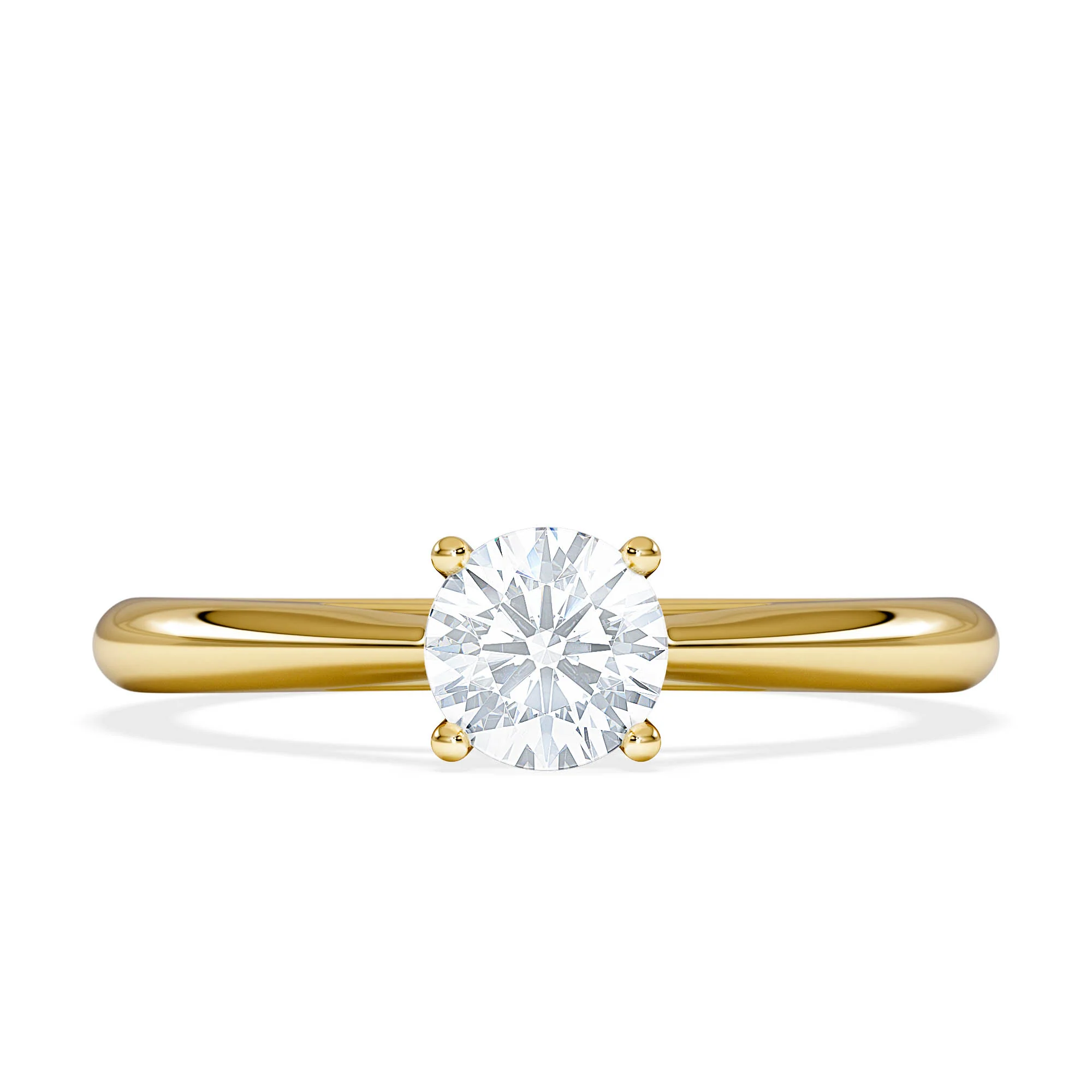 Half Carat Diamond Engagement Ring Elysia Lab F/VS1 18K Gold - Image 6