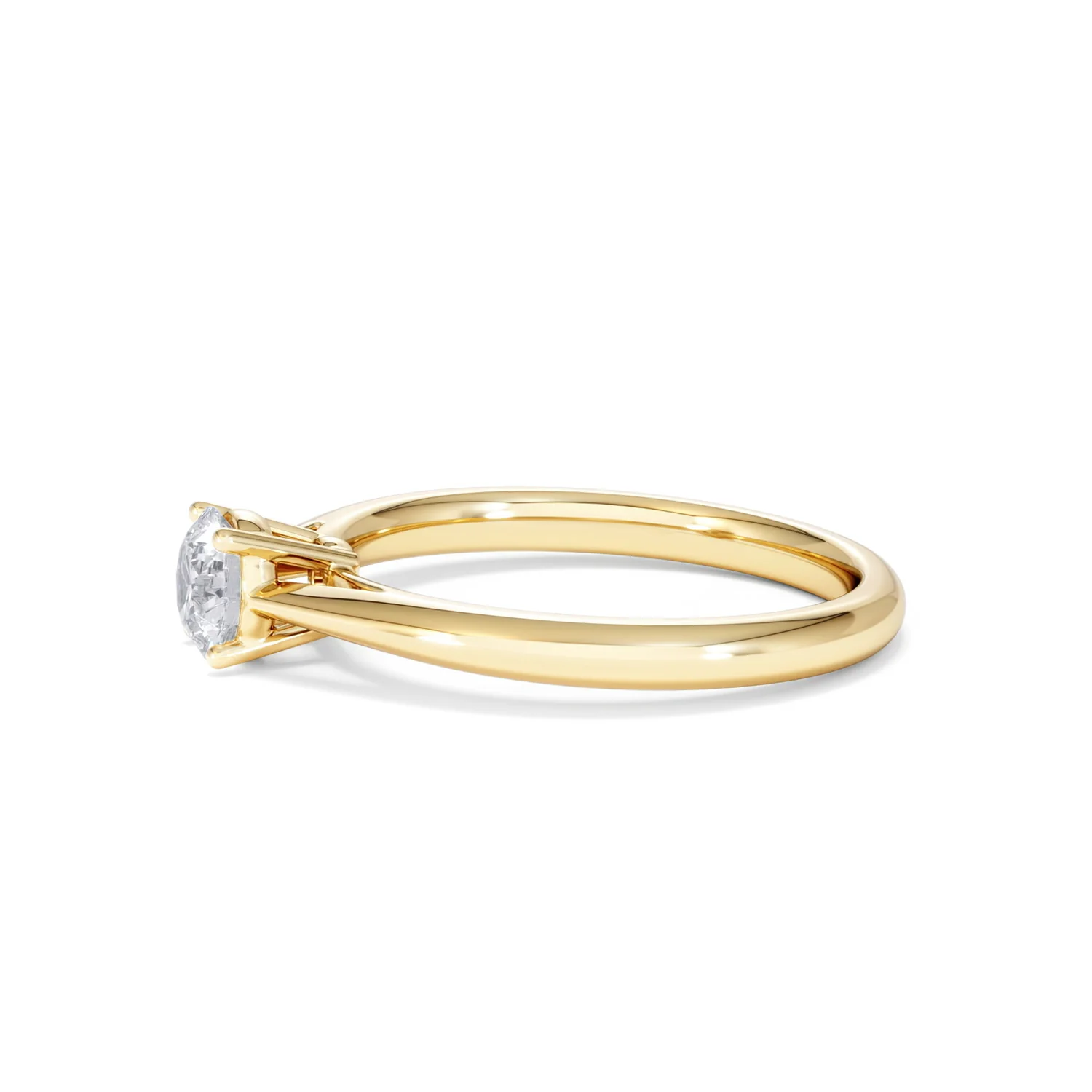 Half Carat Diamond Engagement Ring Elysia Lab F/VS1 18K Gold - Image 71