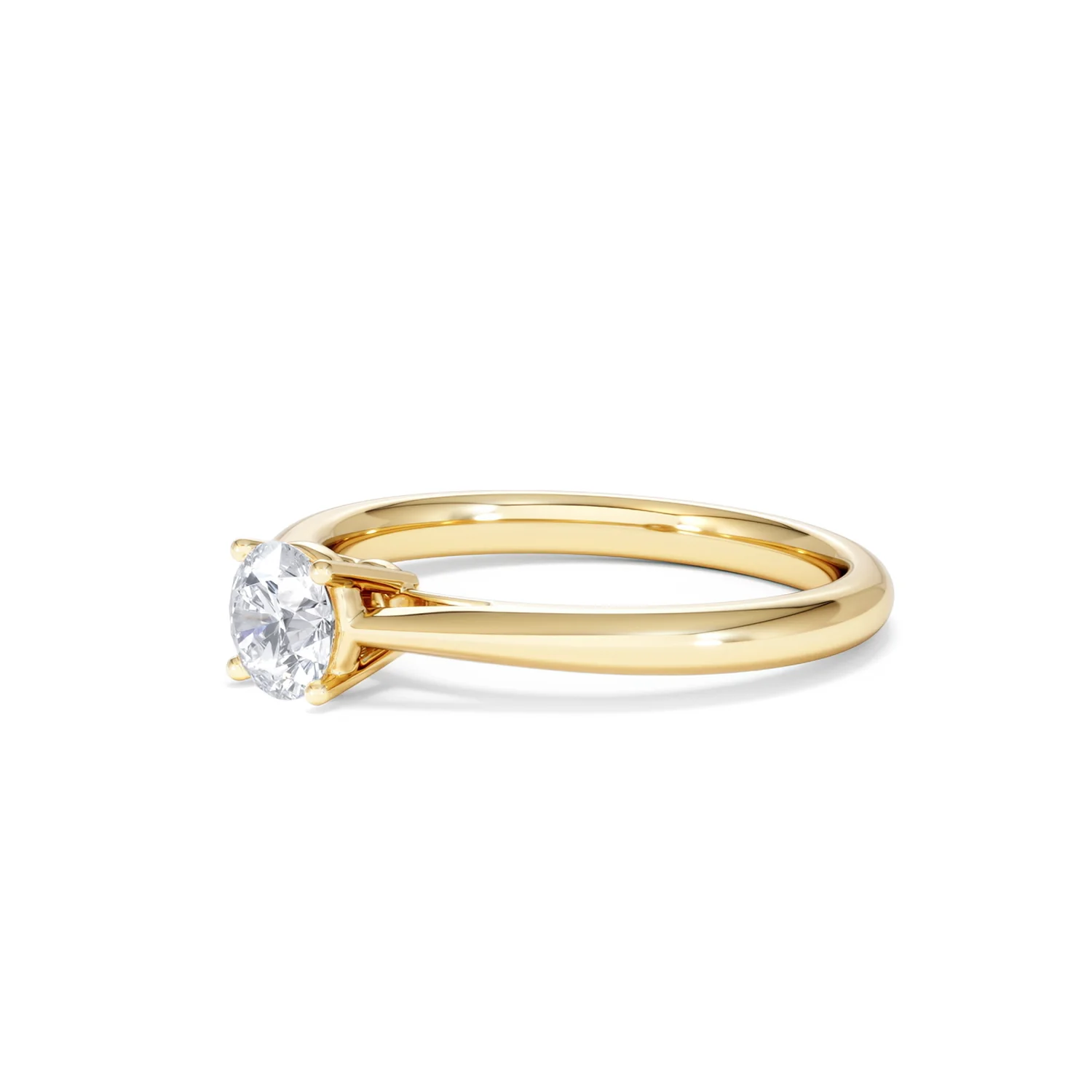 Half Carat Diamond Engagement Ring Elysia Lab F/VS1 18K Gold - Image 77
