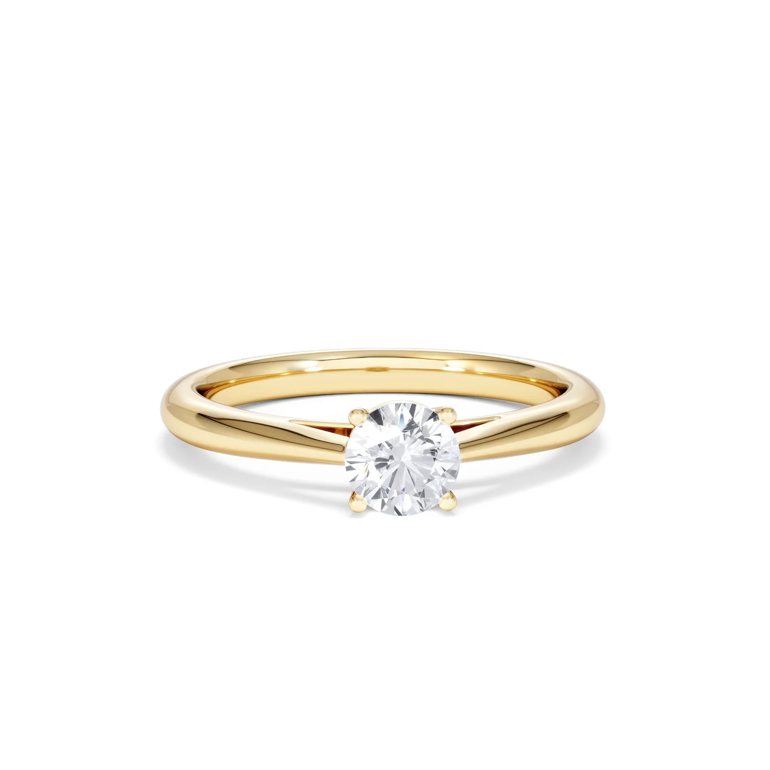 Half Carat Diamond Engagement Ring Elysia Lab F/VS1 18K Gold - Image 9