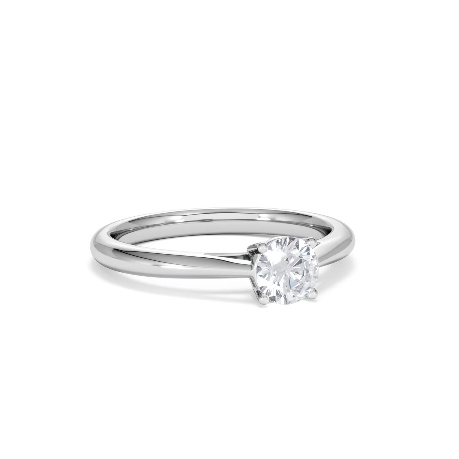 Half Carat Diamond Engagement Ring Elysia Lab F/VS1 18K White Gold - Image 13