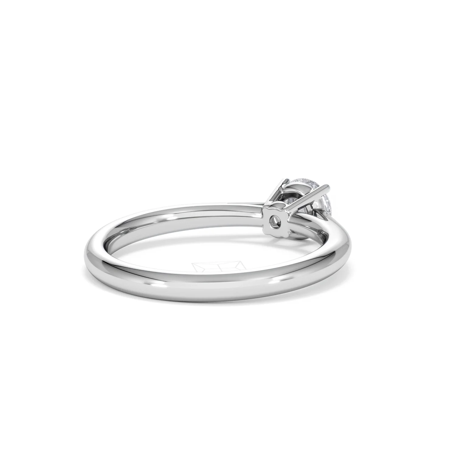 Half Carat Diamond Engagement Ring Elysia Lab F/VS1 18K White Gold - Image 40