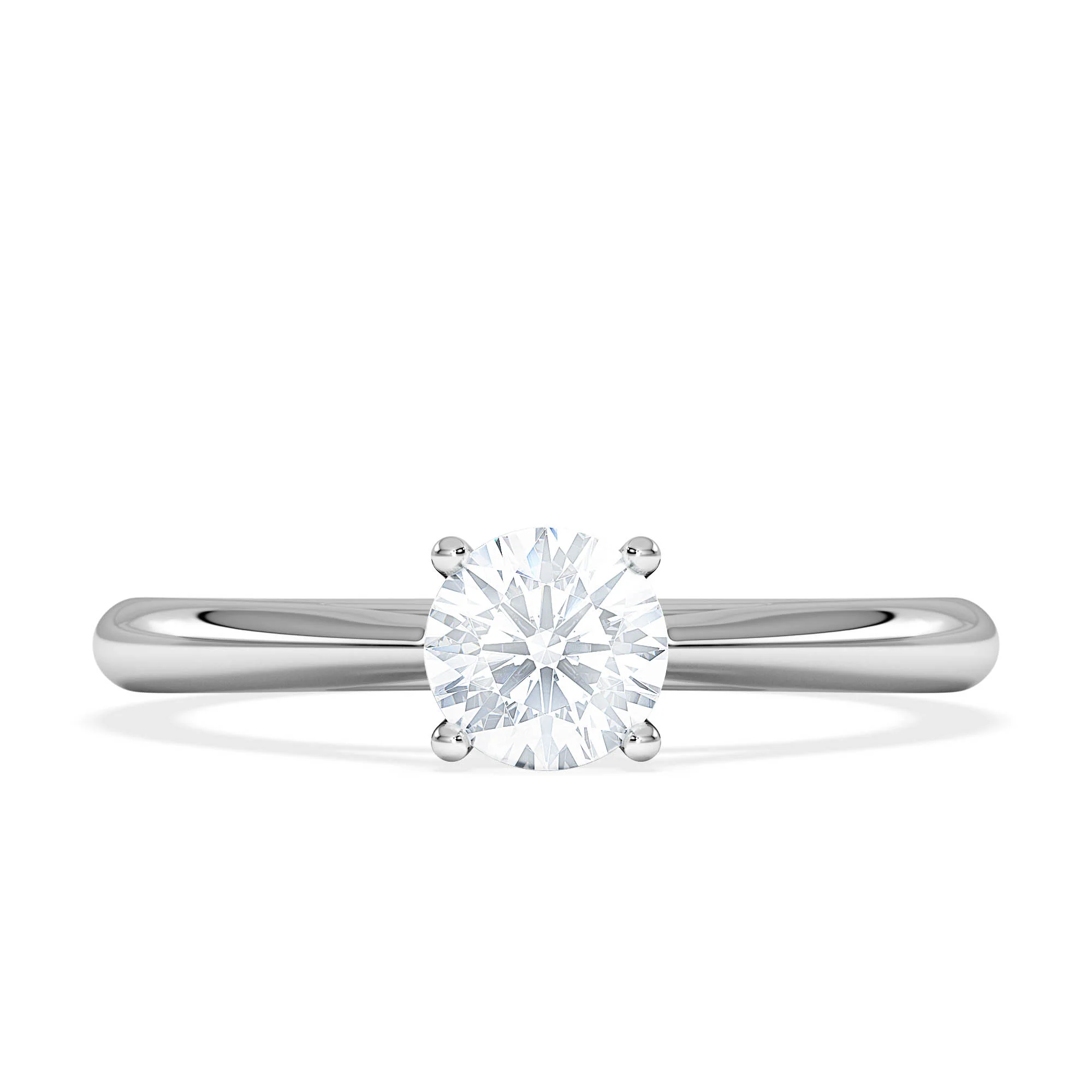 Half Carat Diamond Engagement Ring Elysia Lab F/VS1 18K White Gold - Image 6