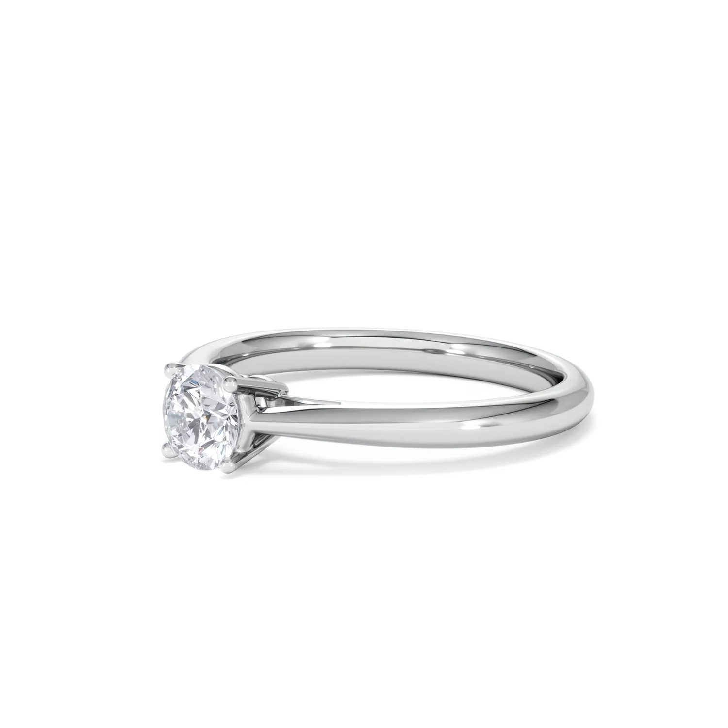 Half Carat Diamond Engagement Ring Elysia Lab F/VS1 18K White Gold - Image 78