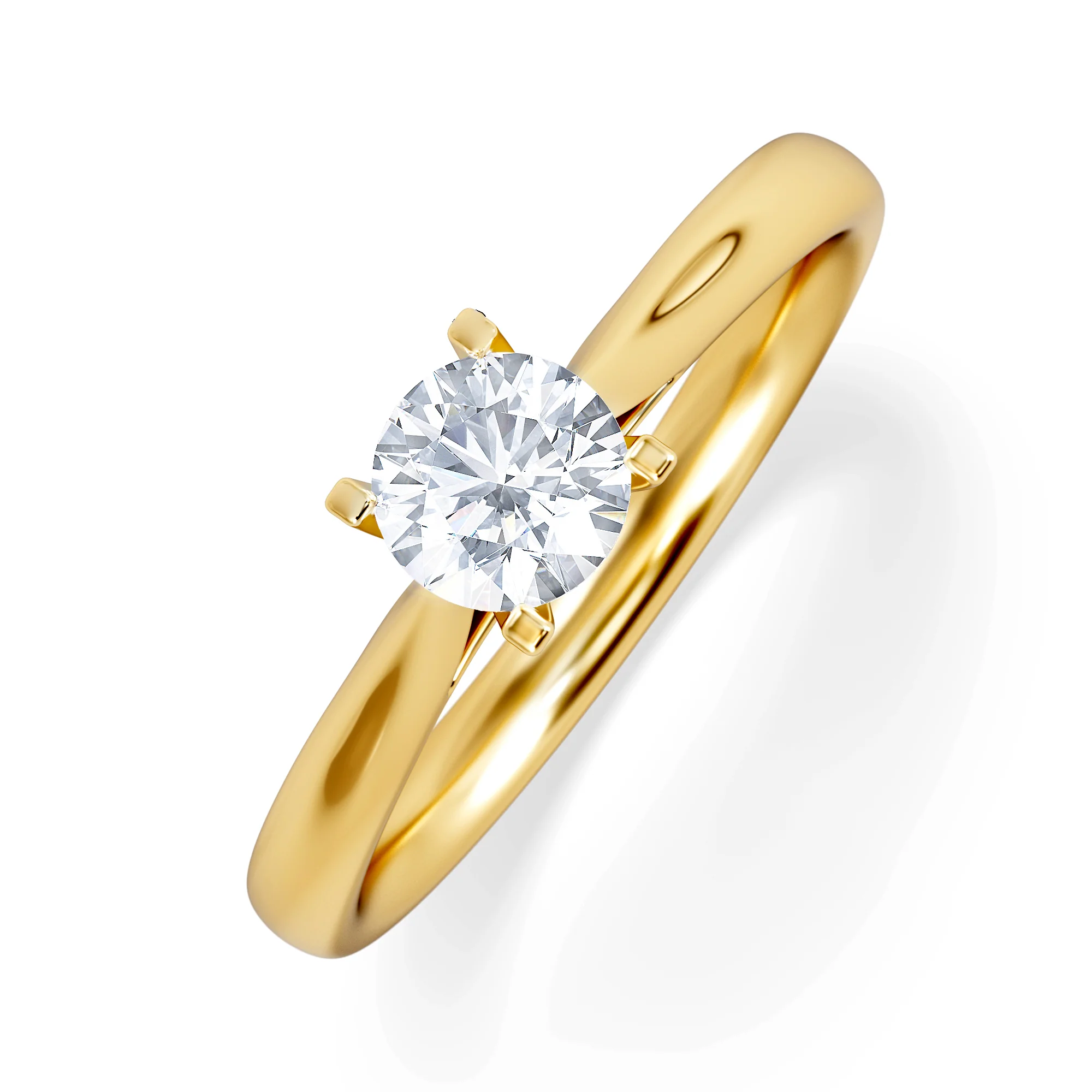 Half Carat Diamond Engagement Ring Grace Lab F/VS1 18K Gold