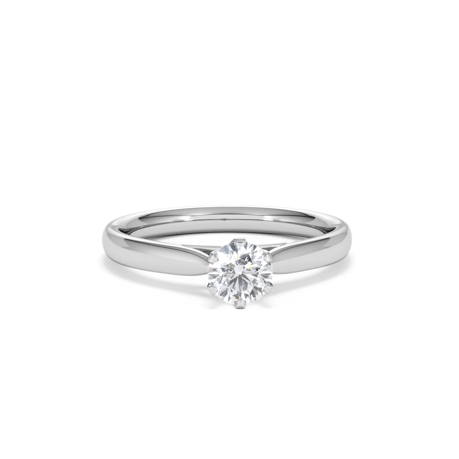 Half Carat Diamond Engagement Ring High Chloe Lab F/VS1 18K White Gold - Image 9