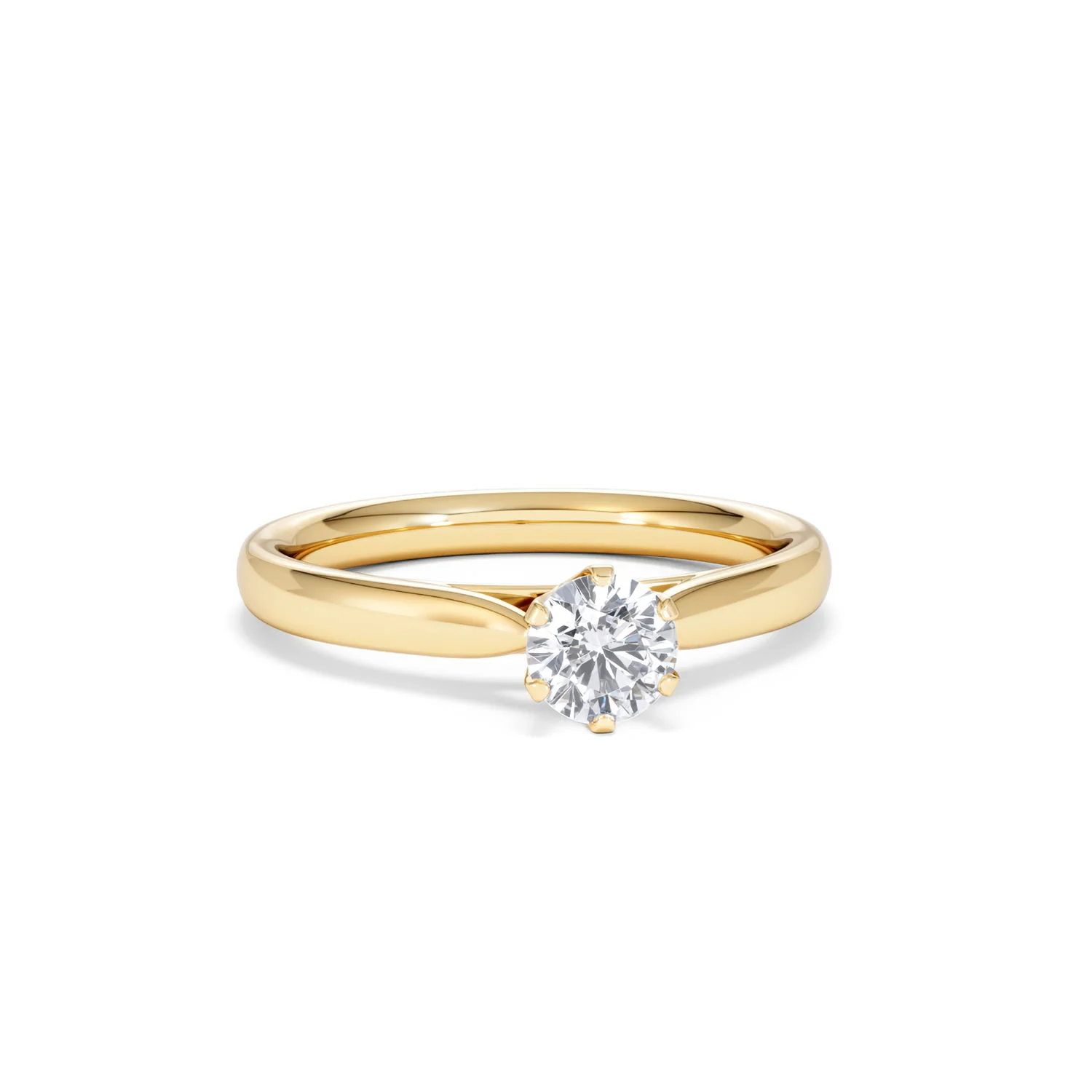 Half Carat Diamond Engagement Ring High Set Chloe Lab F/VS1 18K Gold - Image 10