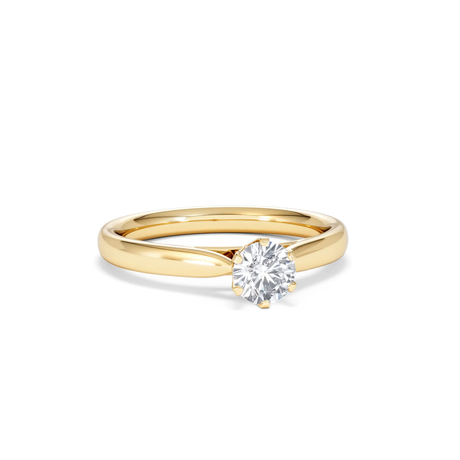 Half Carat Diamond Engagement Ring High Set Chloe Lab F/VS1 18K Gold - Image 11