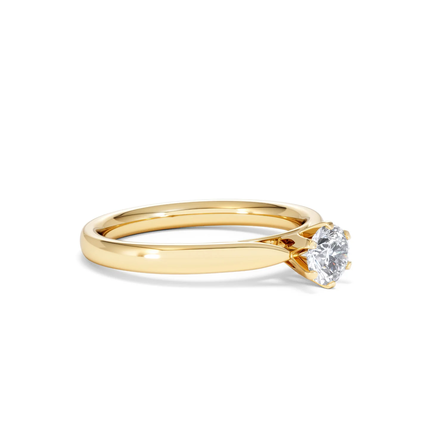 Half Carat Diamond Engagement Ring High Set Chloe Lab F/VS1 18K Gold - Image 18