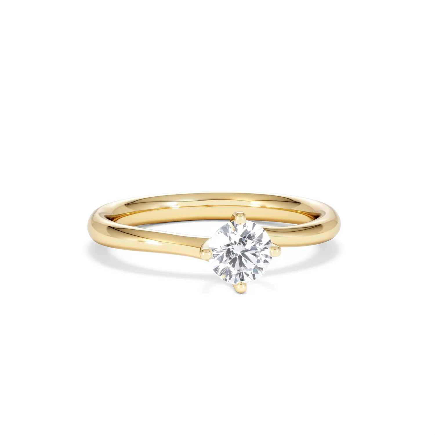 Half Carat Diamond Engagement Ring Lily Lab F/VS1 18K Gold - Image 10
