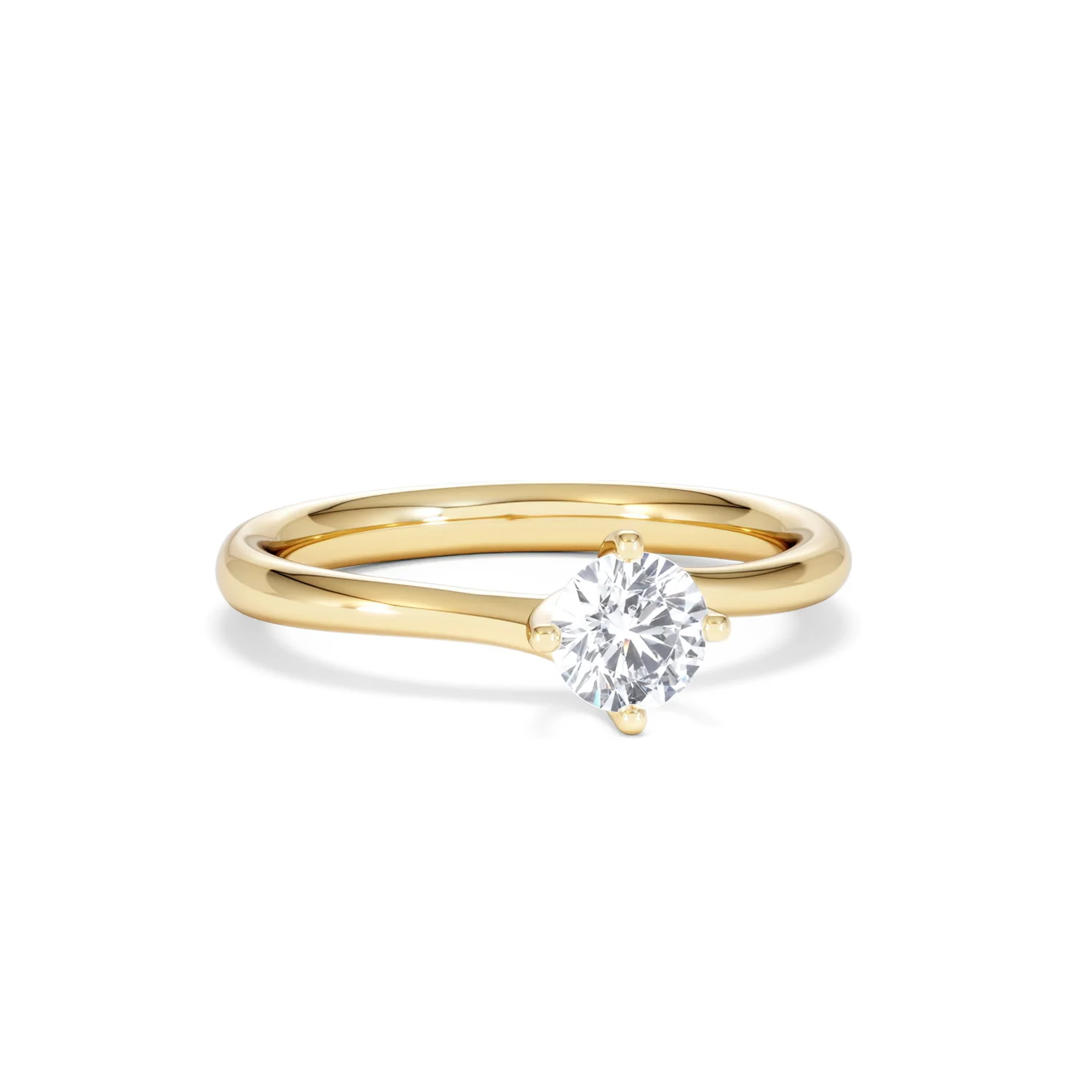 Half Carat Diamond Engagement Ring Lily Lab F/VS1 18K Gold - Image 11