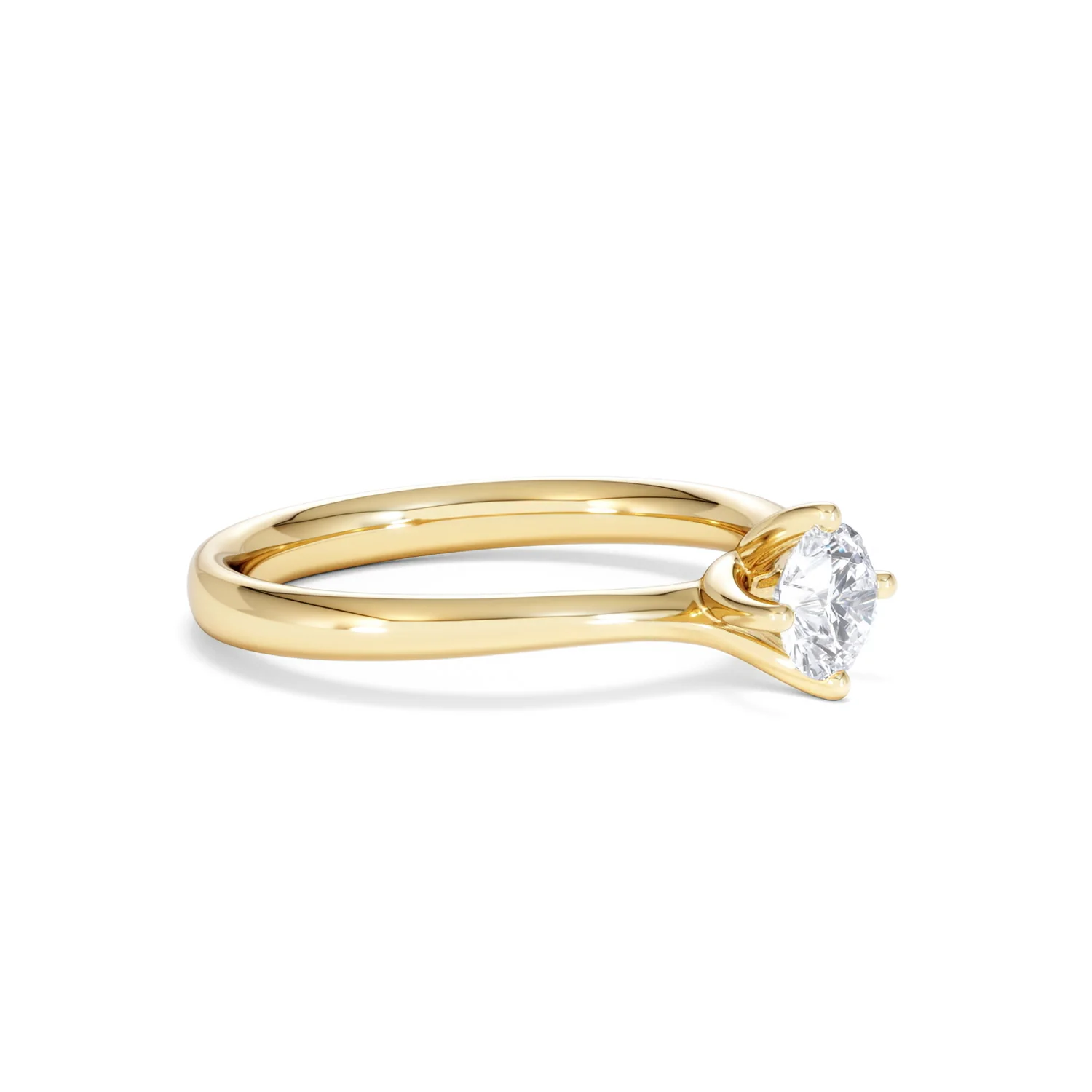 Half Carat Diamond Engagement Ring Lily Lab F/VS1 18K Gold - Image 19