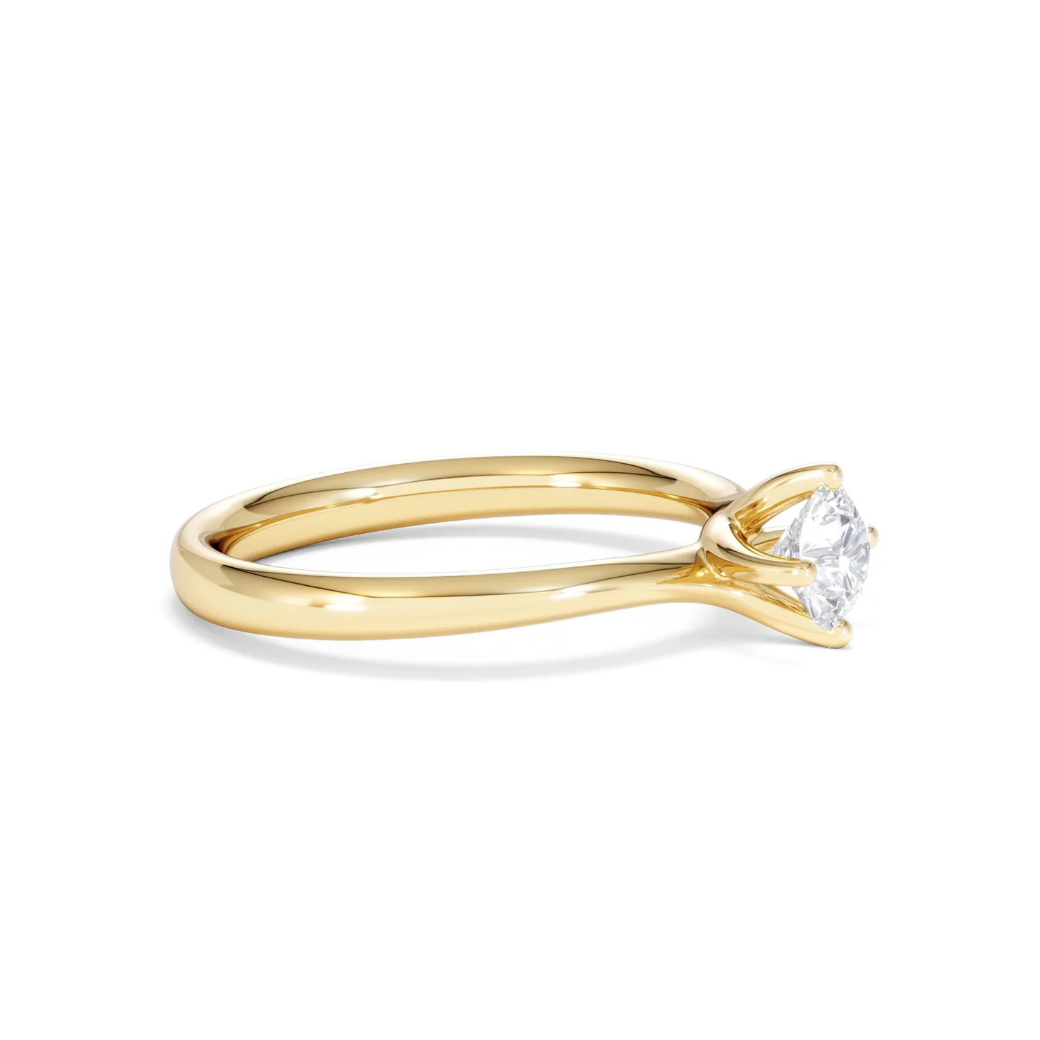 Half Carat Diamond Engagement Ring Lily Lab F/VS1 18K Gold - Image 22