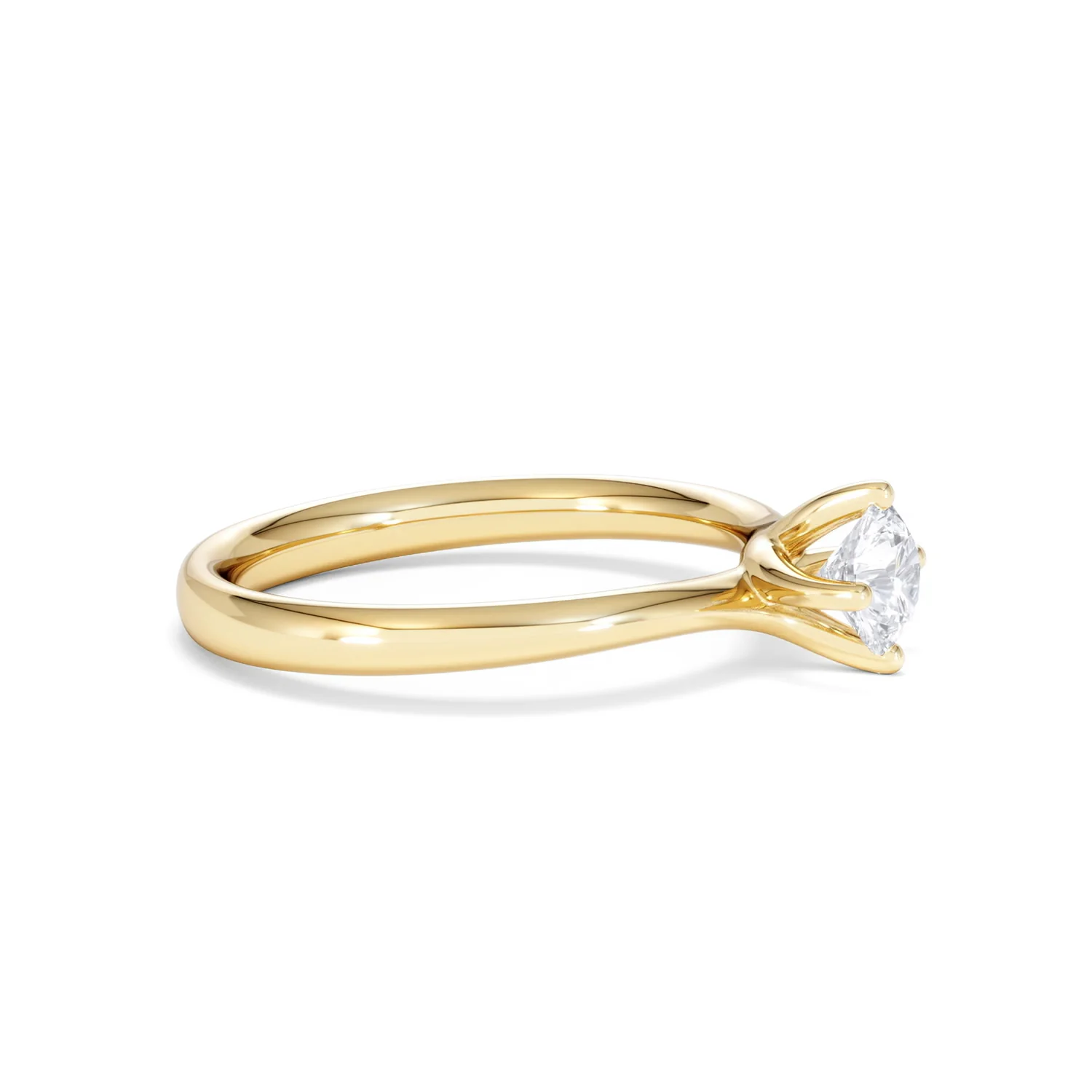 Half Carat Diamond Engagement Ring Lily Lab F/VS1 18K Gold - Image 23