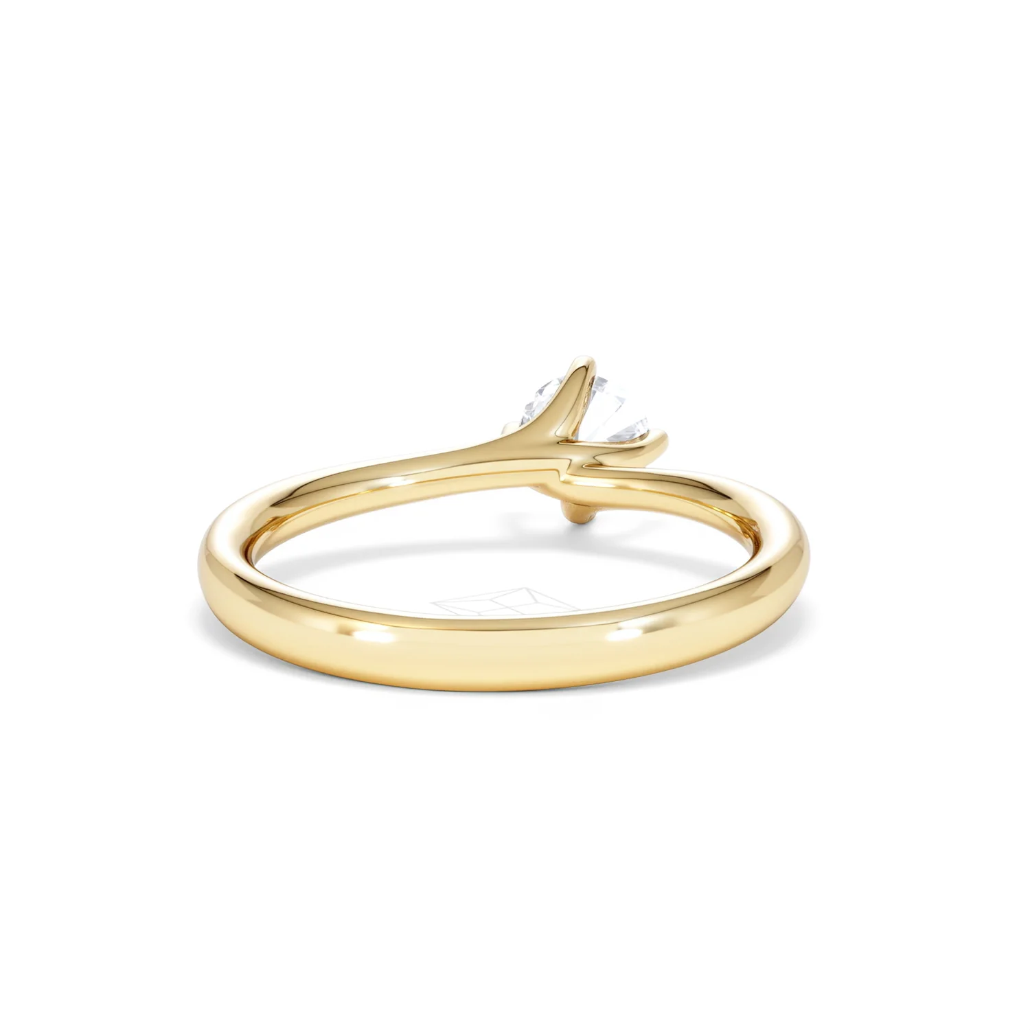 Half Carat Diamond Engagement Ring Lily Lab F/VS1 18K Gold - Image 45