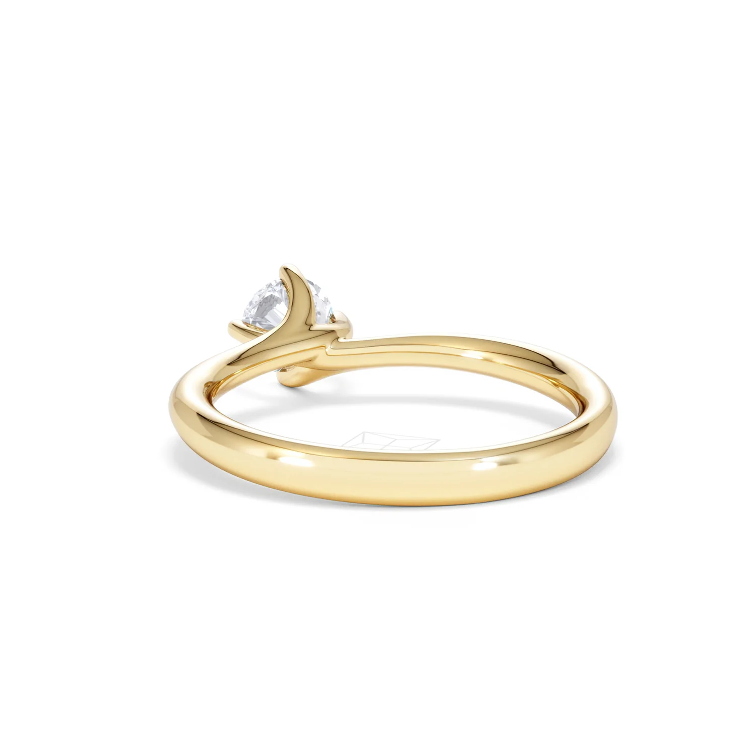 Half Carat Diamond Engagement Ring Lily Lab F/VS1 18K Gold - Image 53