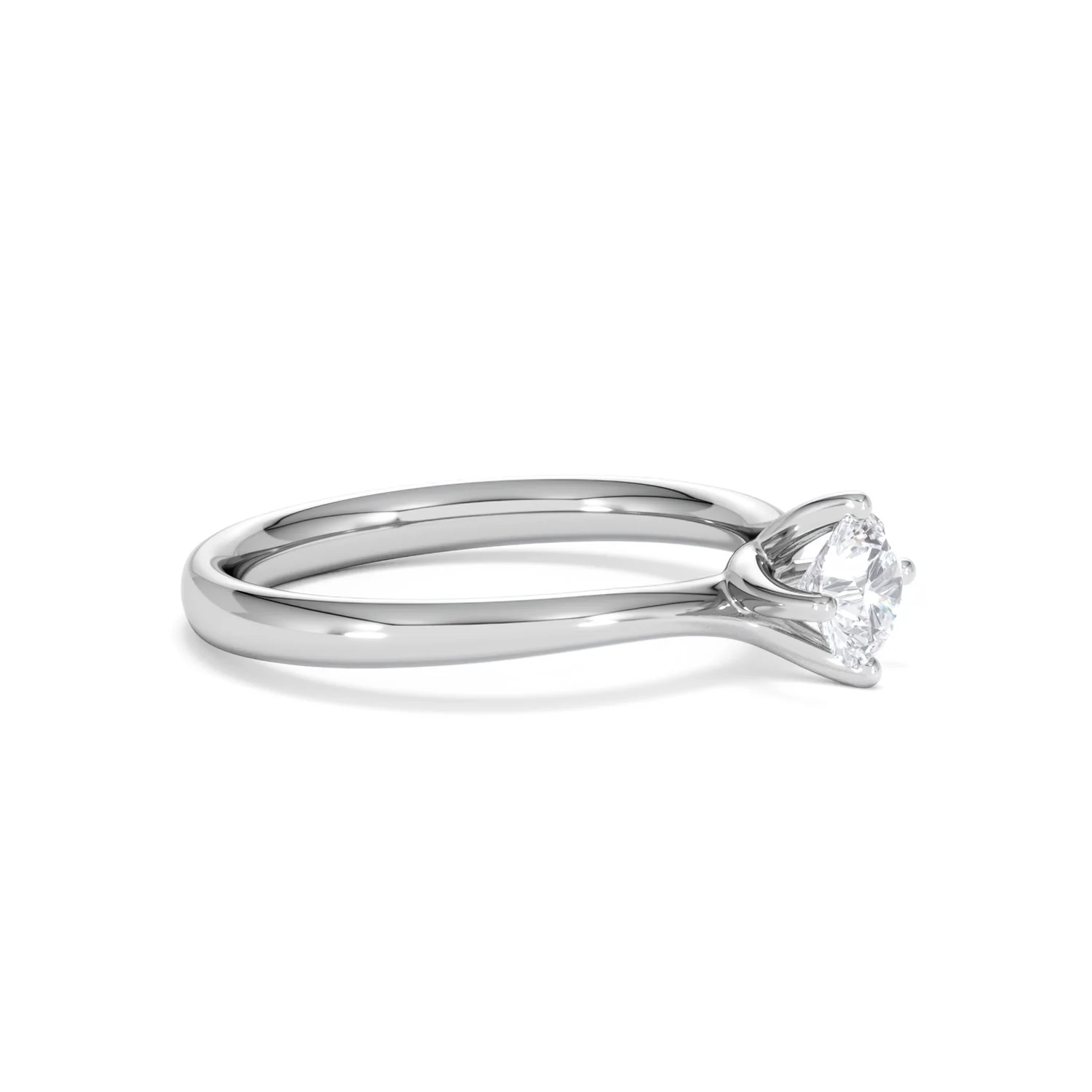 Half Carat Diamond Engagement Ring Lily Lab F/VS1 18K White Gold - Image 21