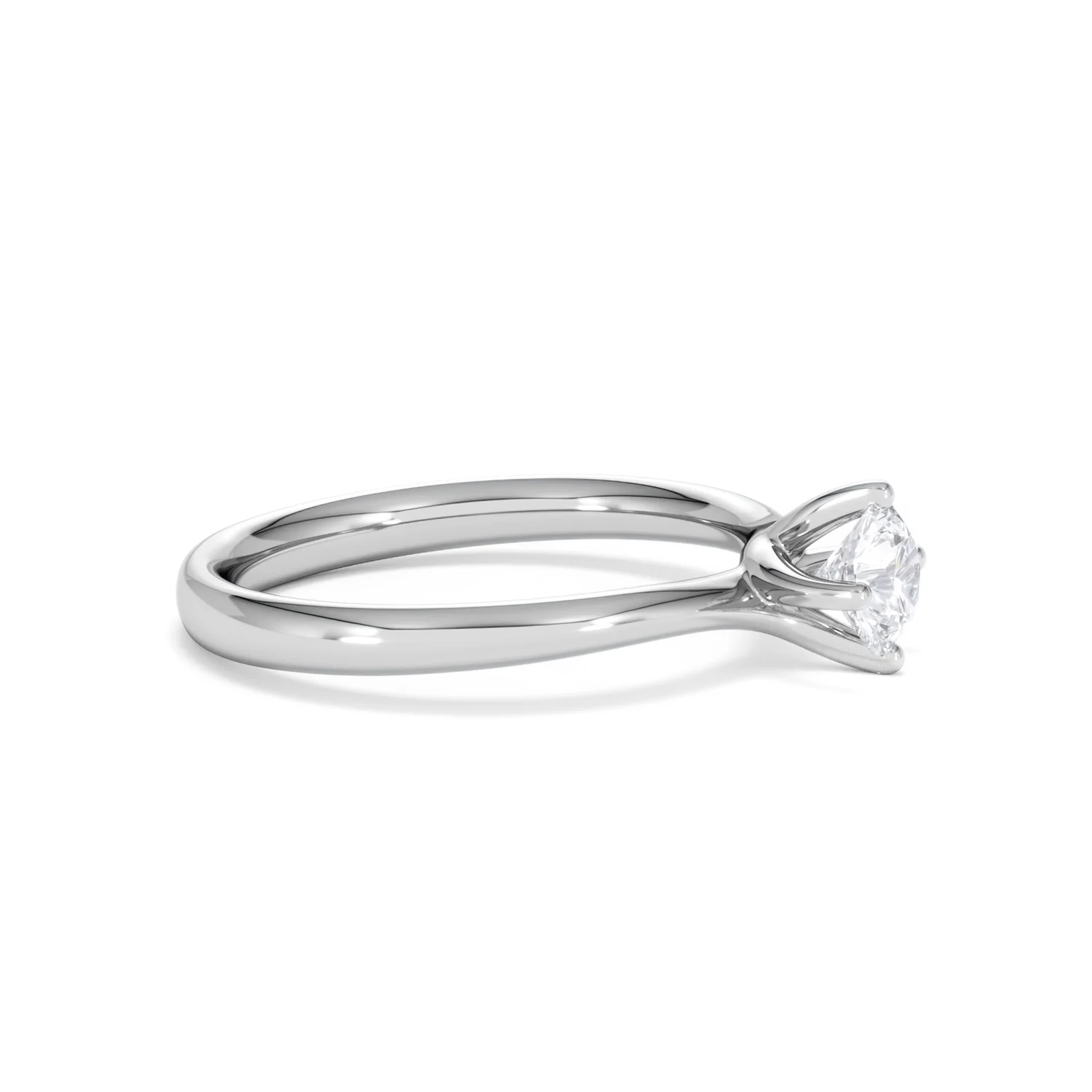 Half Carat Diamond Engagement Ring Lily Lab F/VS1 18K White Gold - Image 23