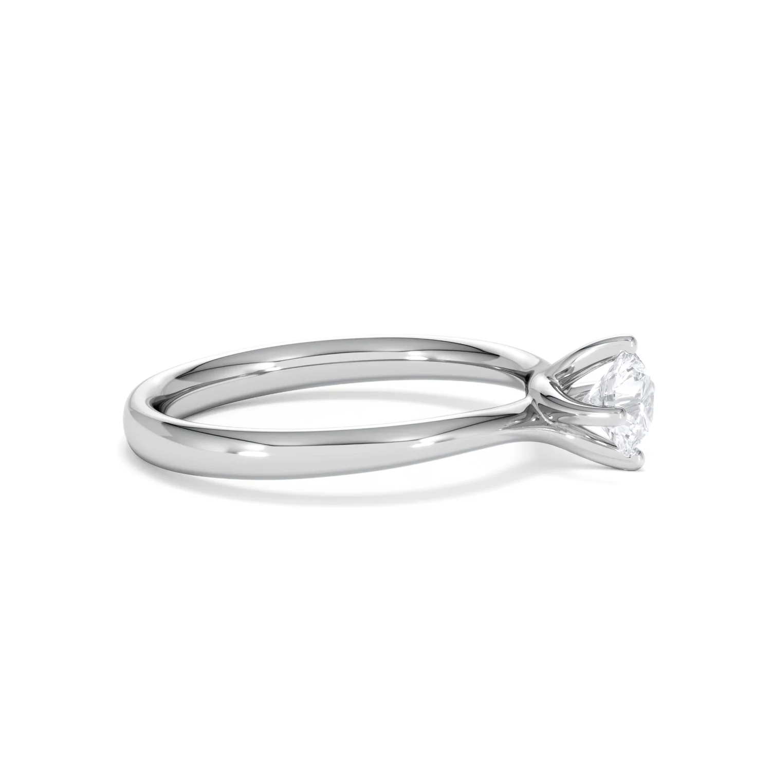 Half Carat Diamond Engagement Ring Lily Lab F/VS1 18K White Gold - Image 24