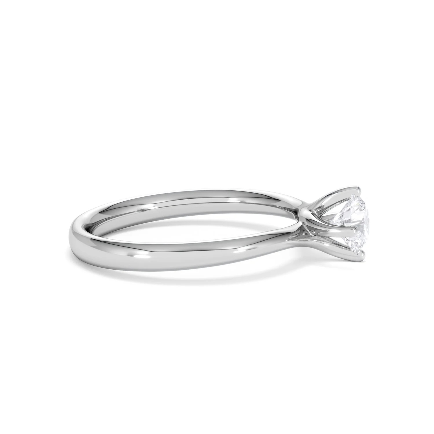 Half Carat Diamond Engagement Ring Lily Lab F/VS1 18K White Gold - Image 25
