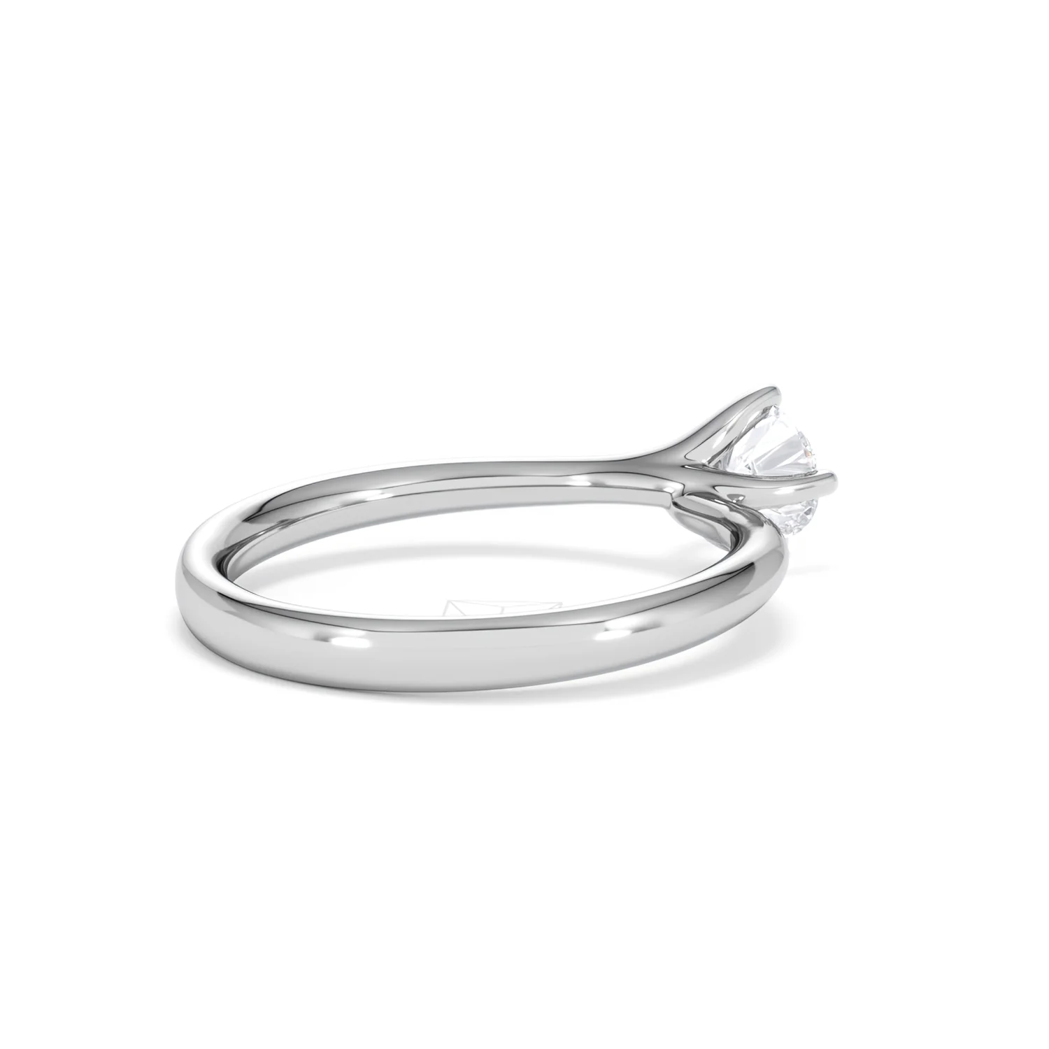 Half Carat Diamond Engagement Ring Lily Lab F/VS1 18K White Gold - Image 37