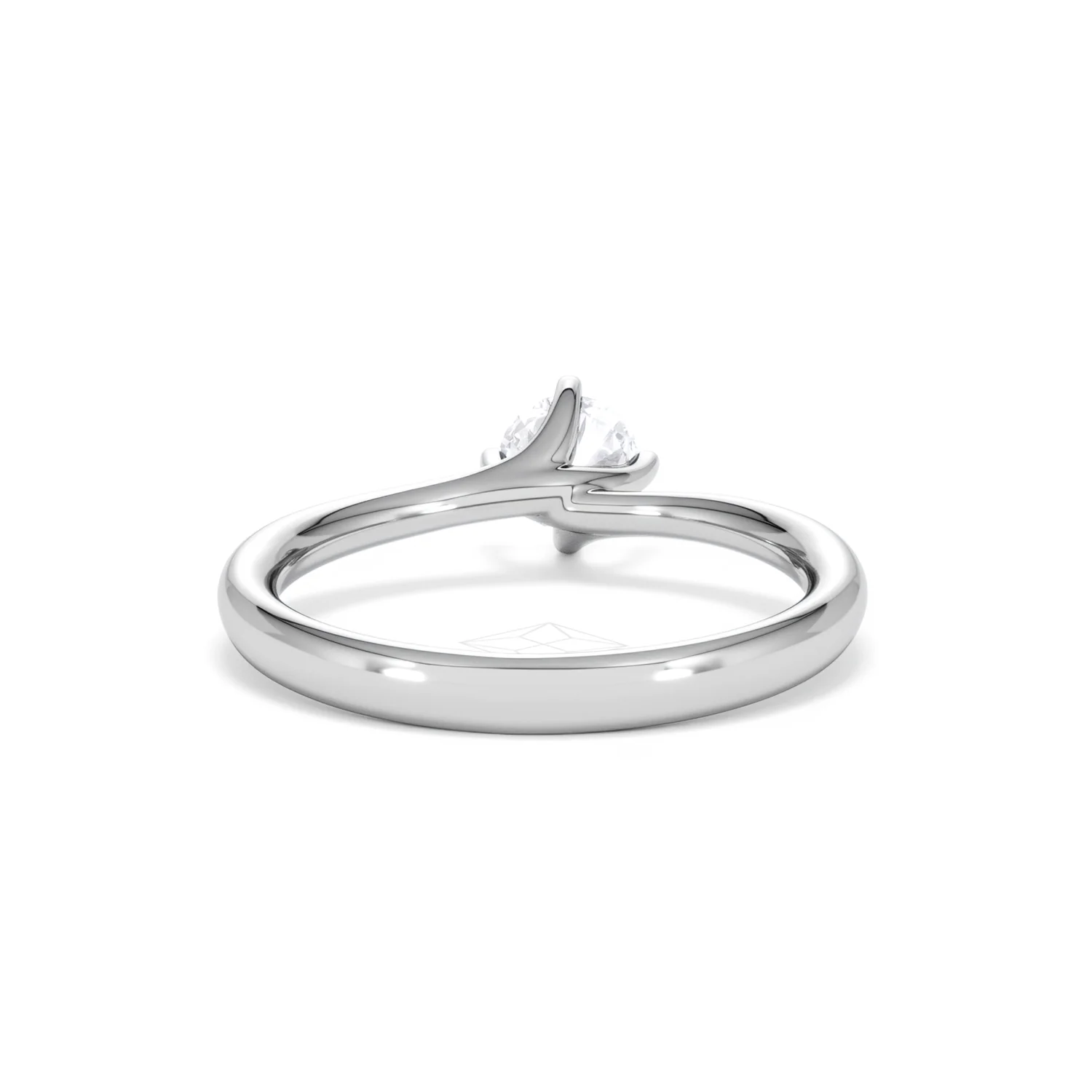 Half Carat Diamond Engagement Ring Lily Lab F/VS1 18K White Gold - Image 47
