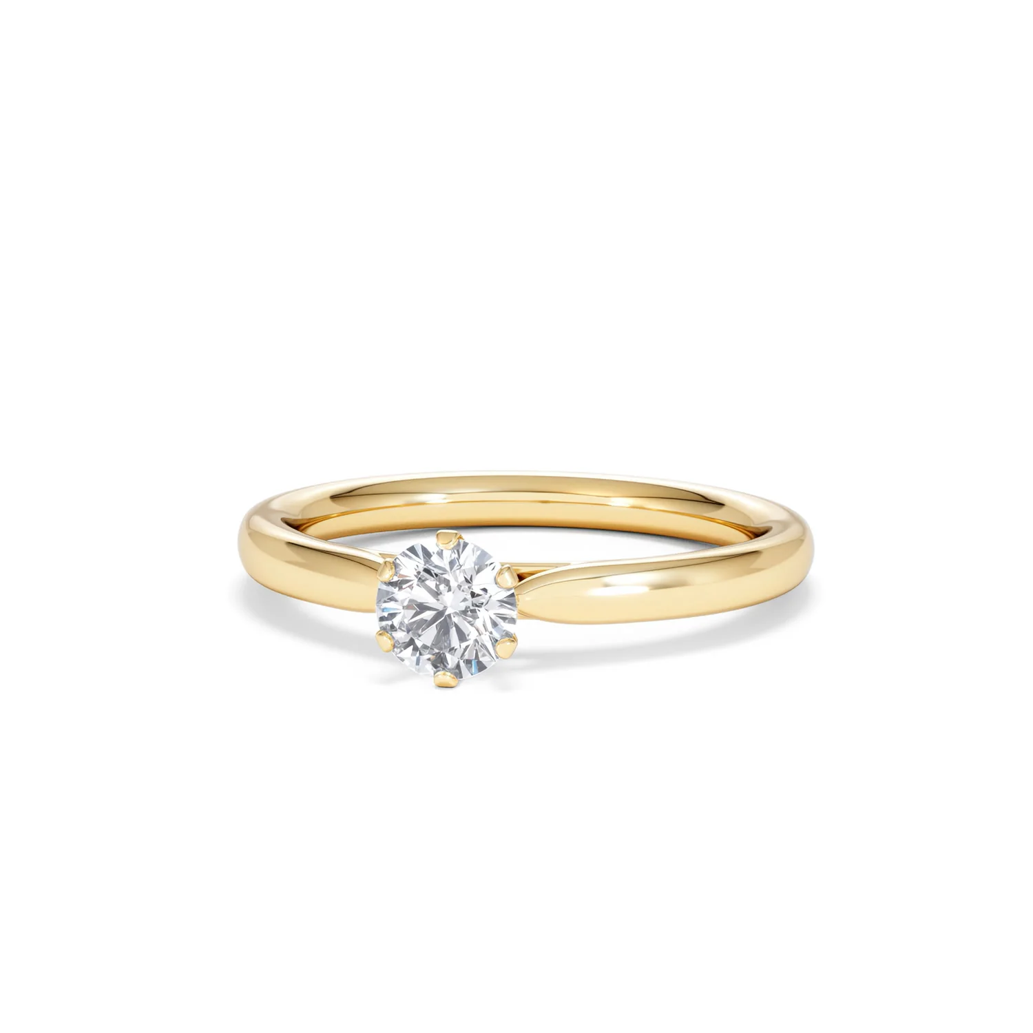 Half Carat Diamond Engagement Ring Low Chloe Lab F/VS1 18K Gold - Image 85