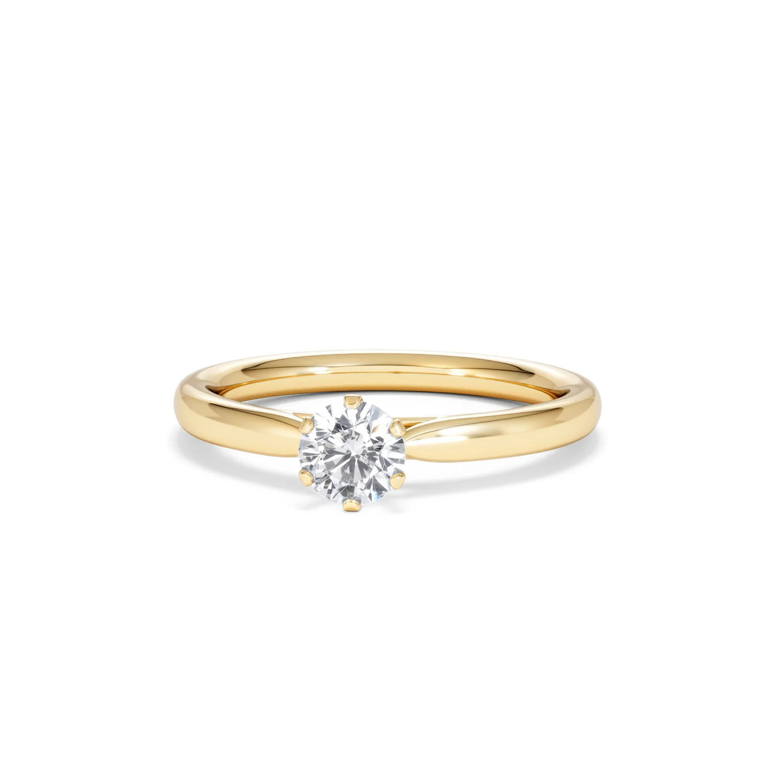 Half Carat Diamond Engagement Ring Low Chloe Lab F/VS1 18K Gold - Image 86