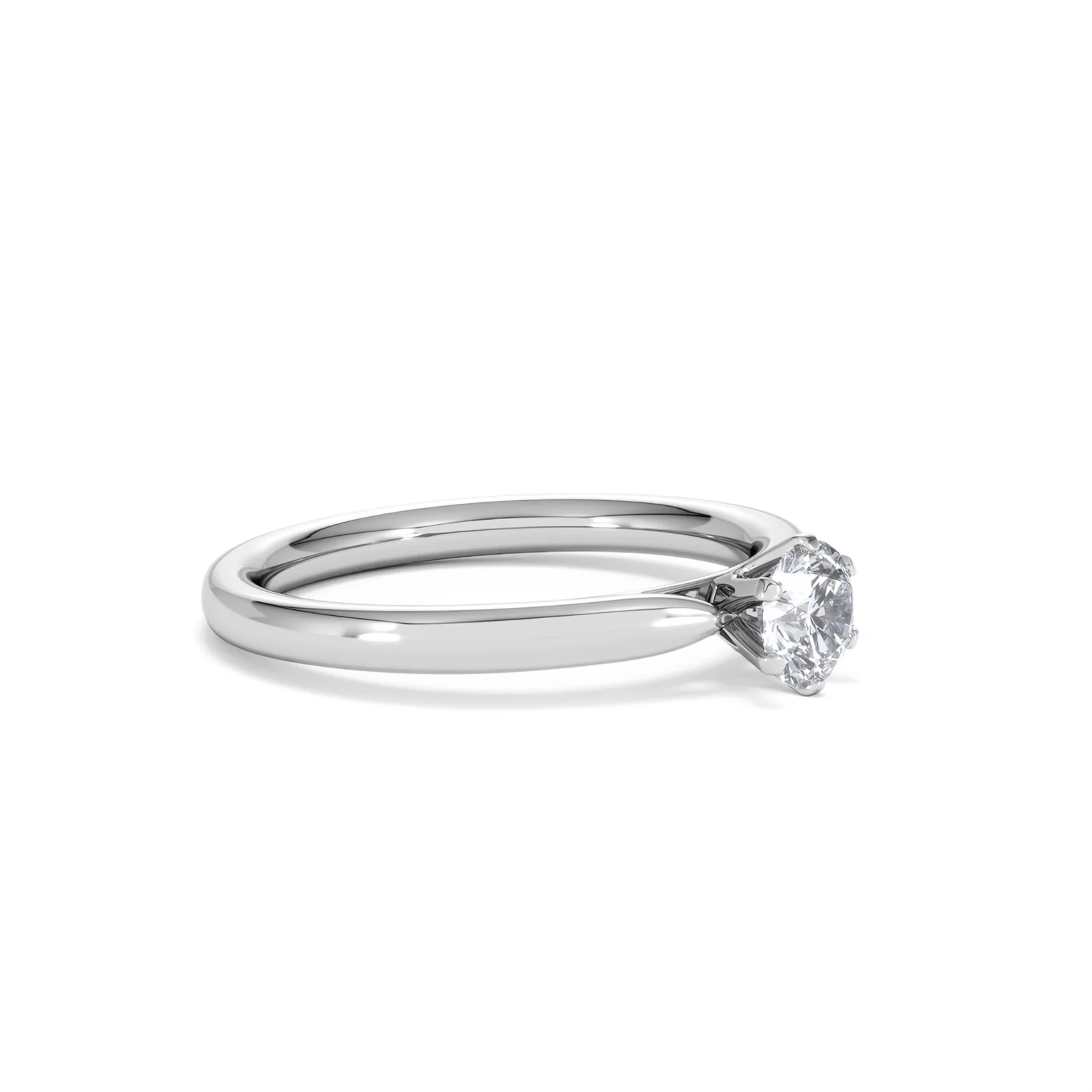 Half Carat Diamond Engagement Ring Low Chloe Lab F/VS1 18K White Gold - Image 19