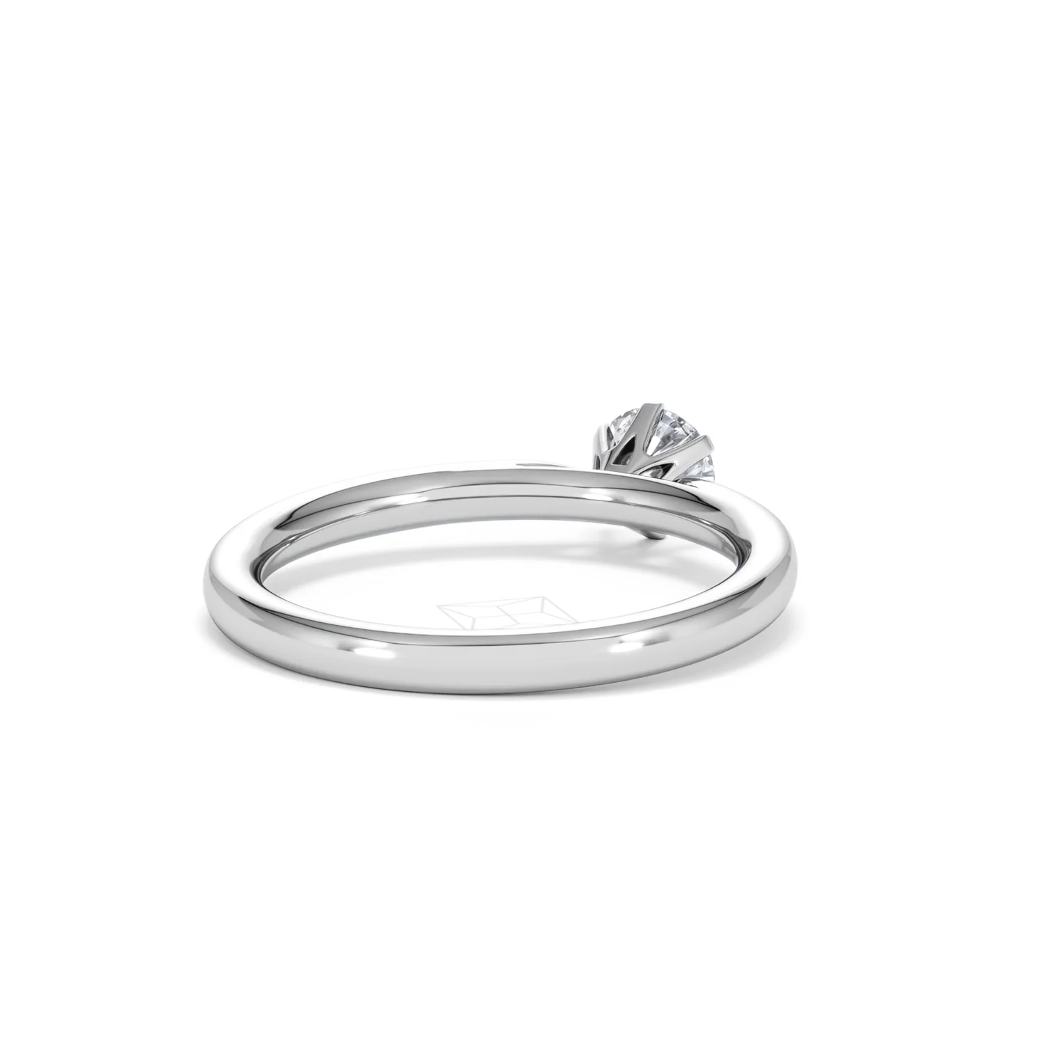 Half Carat Diamond Engagement Ring Low Chloe Lab F/VS1 18K White Gold - Image 42