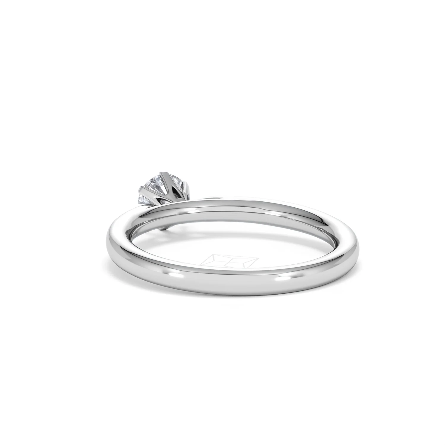 Half Carat Diamond Engagement Ring Low Chloe Lab F/VS1 18K White Gold - Image 54