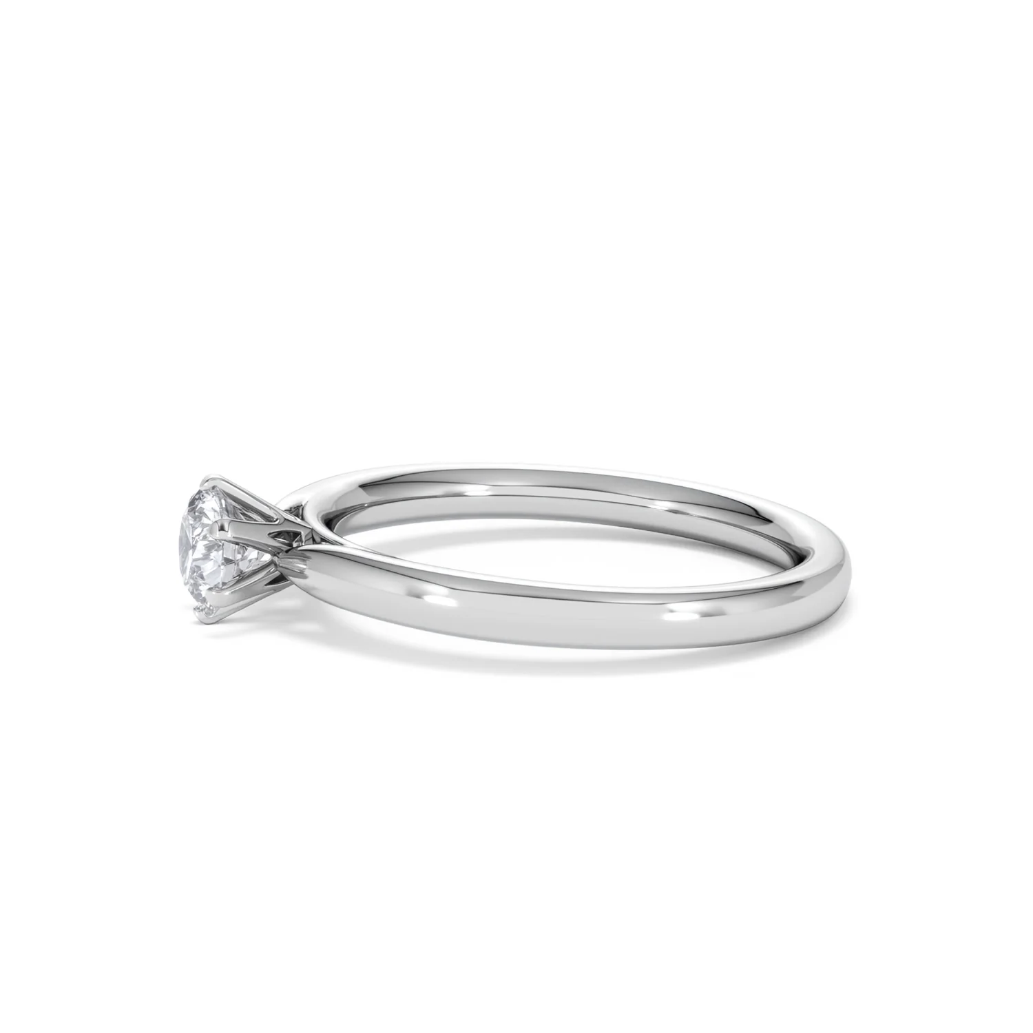 Half Carat Diamond Engagement Ring Low Chloe Lab F/VS1 18K White Gold - Image 71