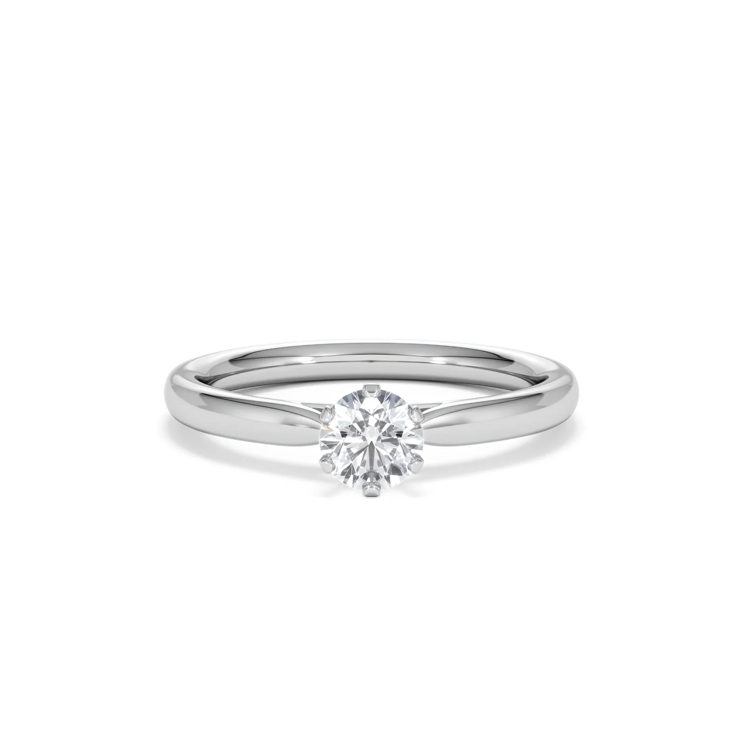 Half Carat Diamond Engagement Ring Low Chloe Lab F/VS1 18K White Gold - Image 8