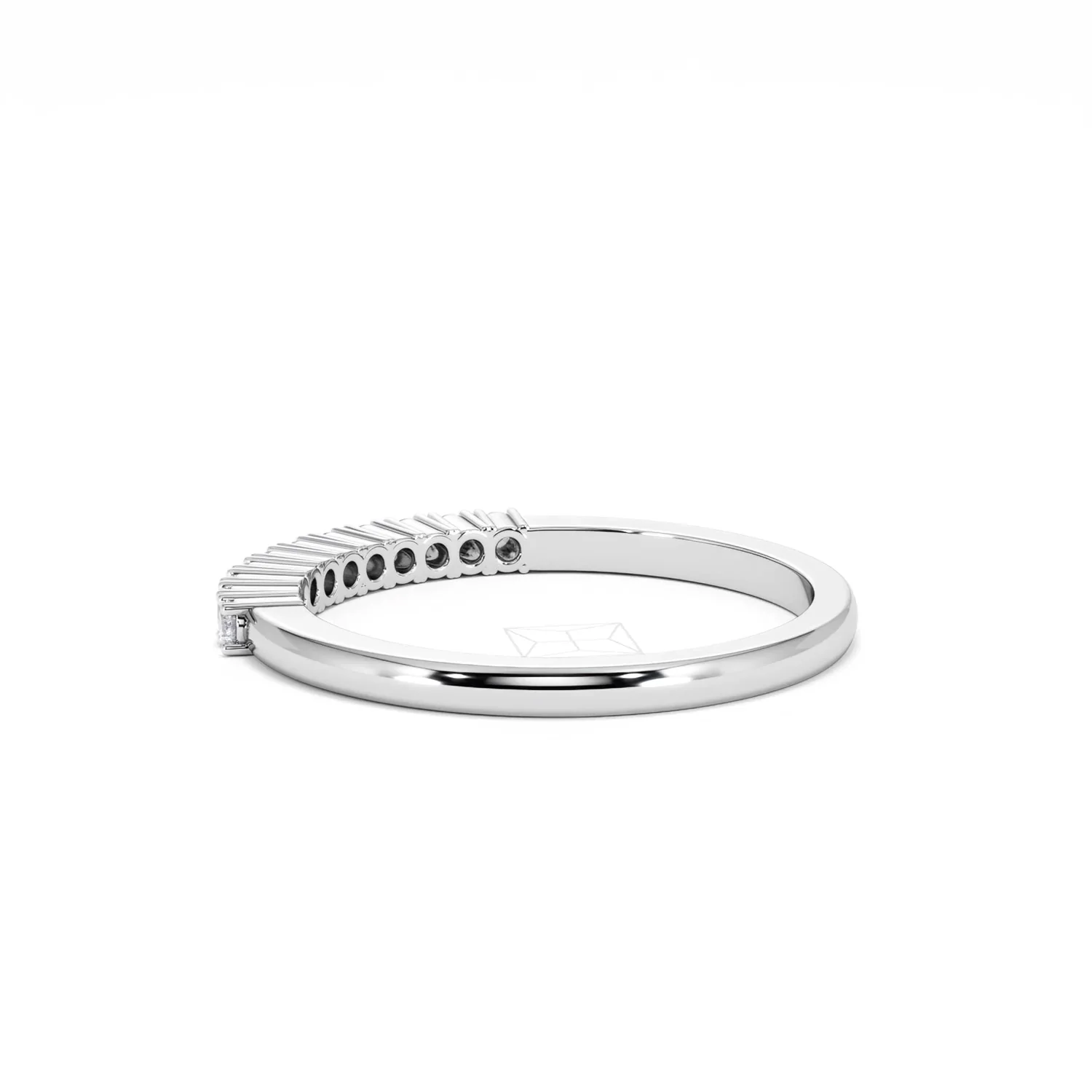 Half Eternity Ring 0.15CT Claw Set Lab Diamond 9K White Gold - Image 62