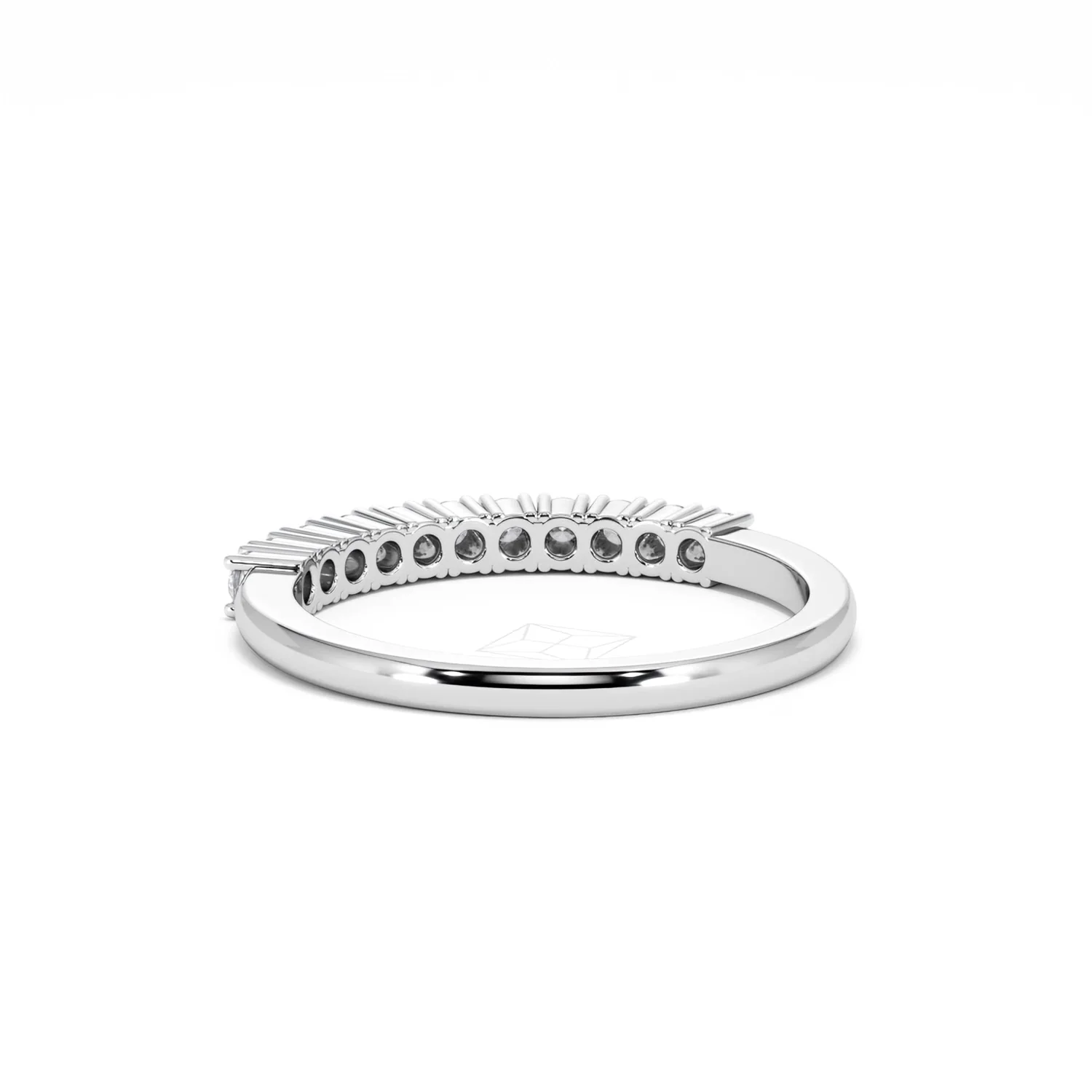 Half Eternity Ring 0.30CT Lab Diamond 9K White Gold - Image 54