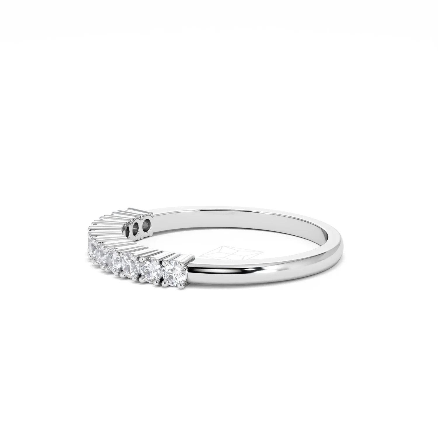 Half Eternity Ring 0.30CT Lab Diamond 9K White Gold - Image 73