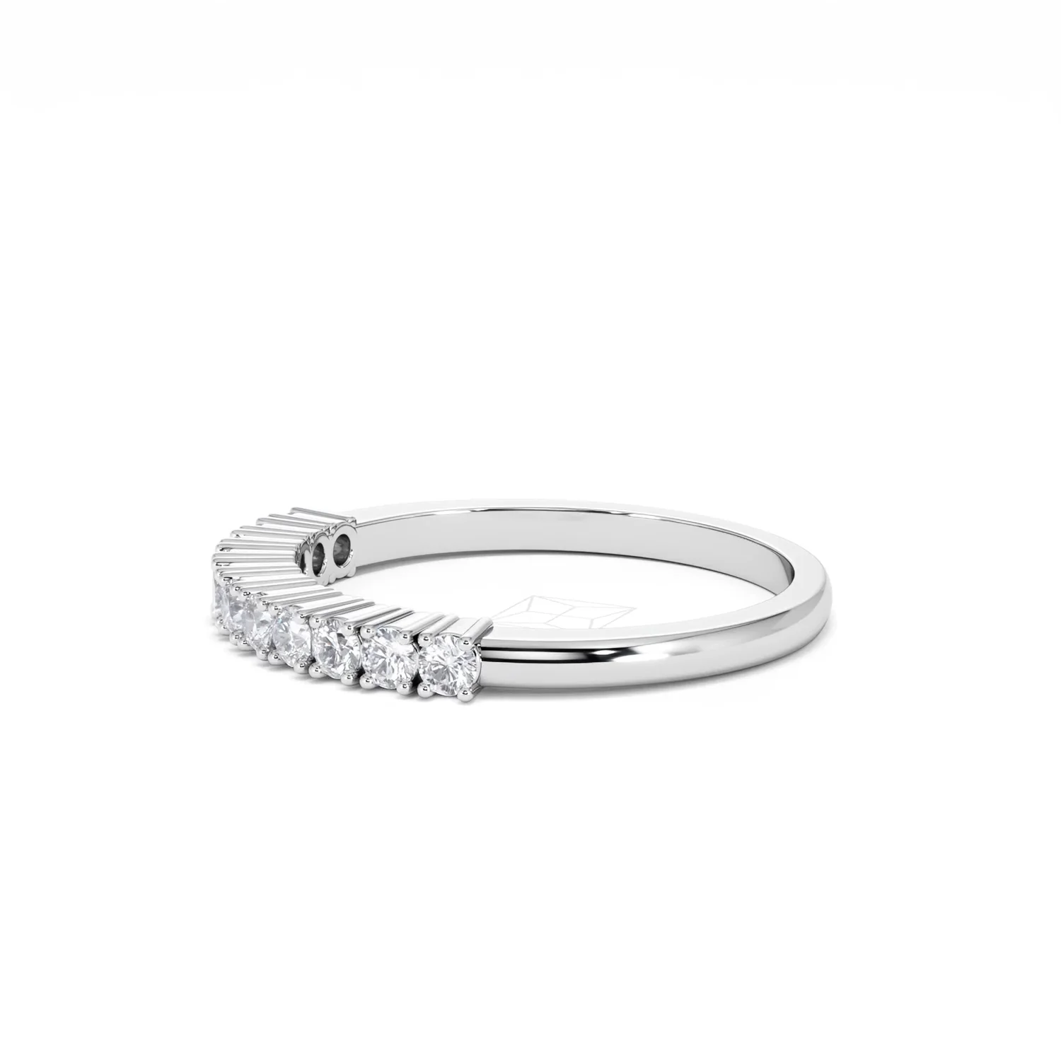 Half Eternity Ring 0.30CT Lab Diamond 9K White Gold - Image 74